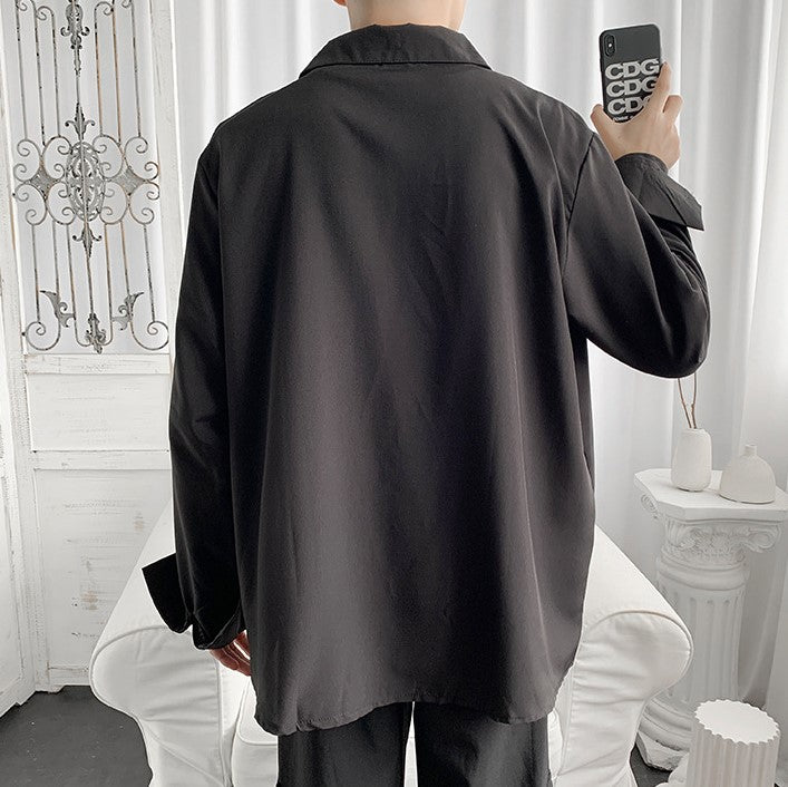 asymmetric oversized shirt EN031