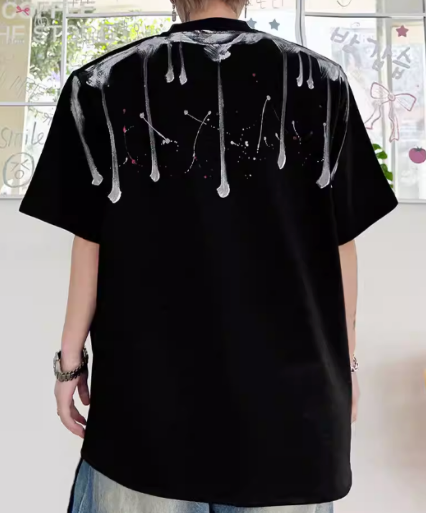 splatter print short-sleeved t-shirt EN2823