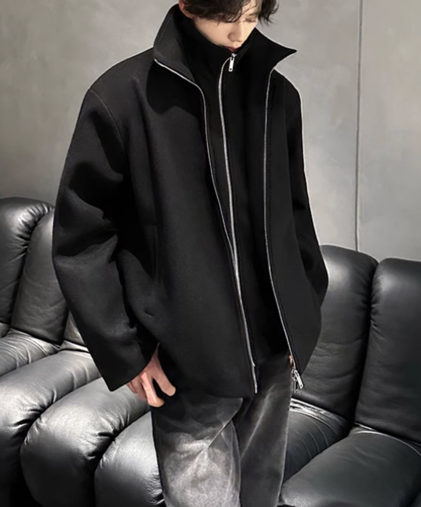 double layer zip blouson jacket EN1889