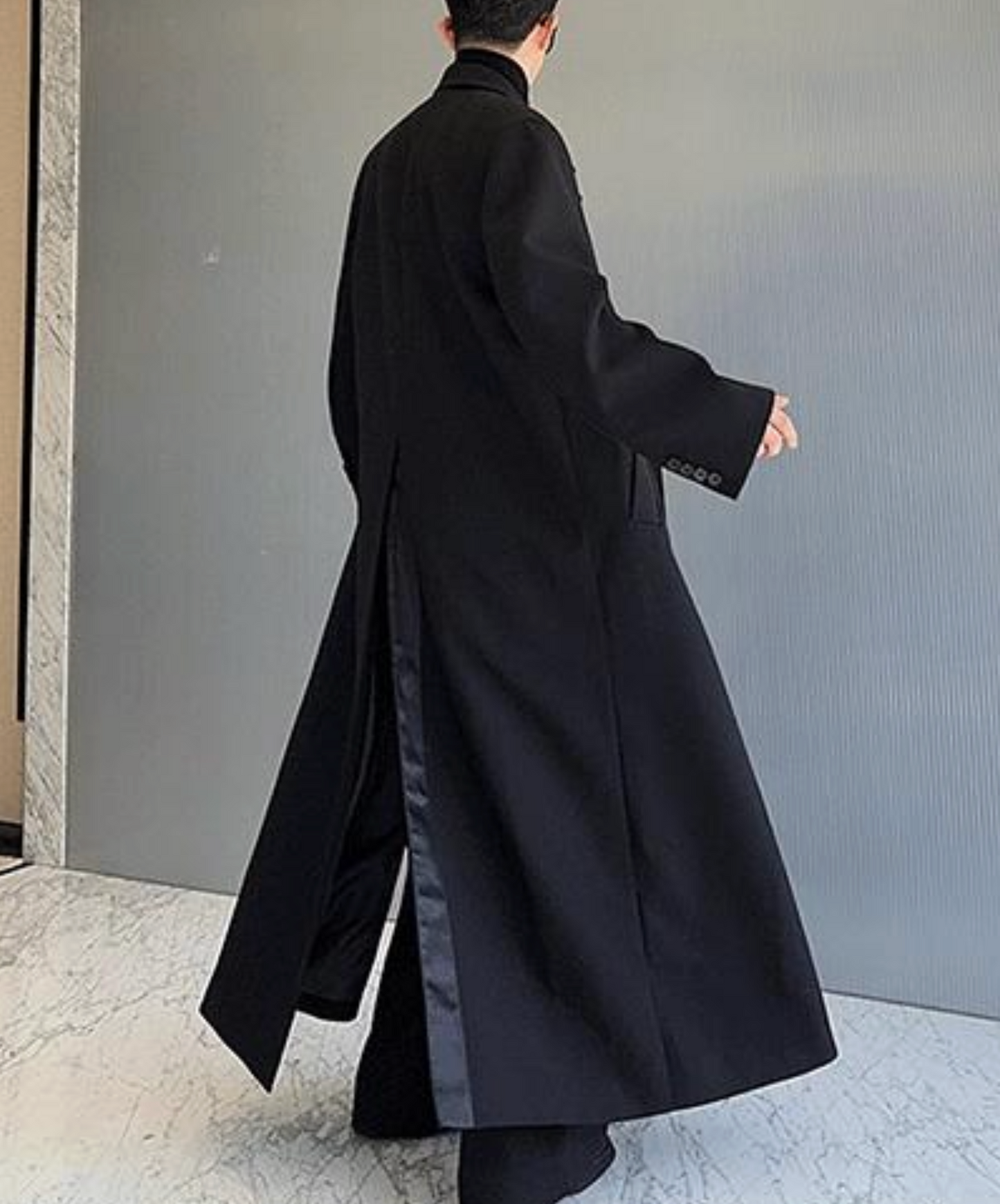 thick double-breasted long coat EN2509