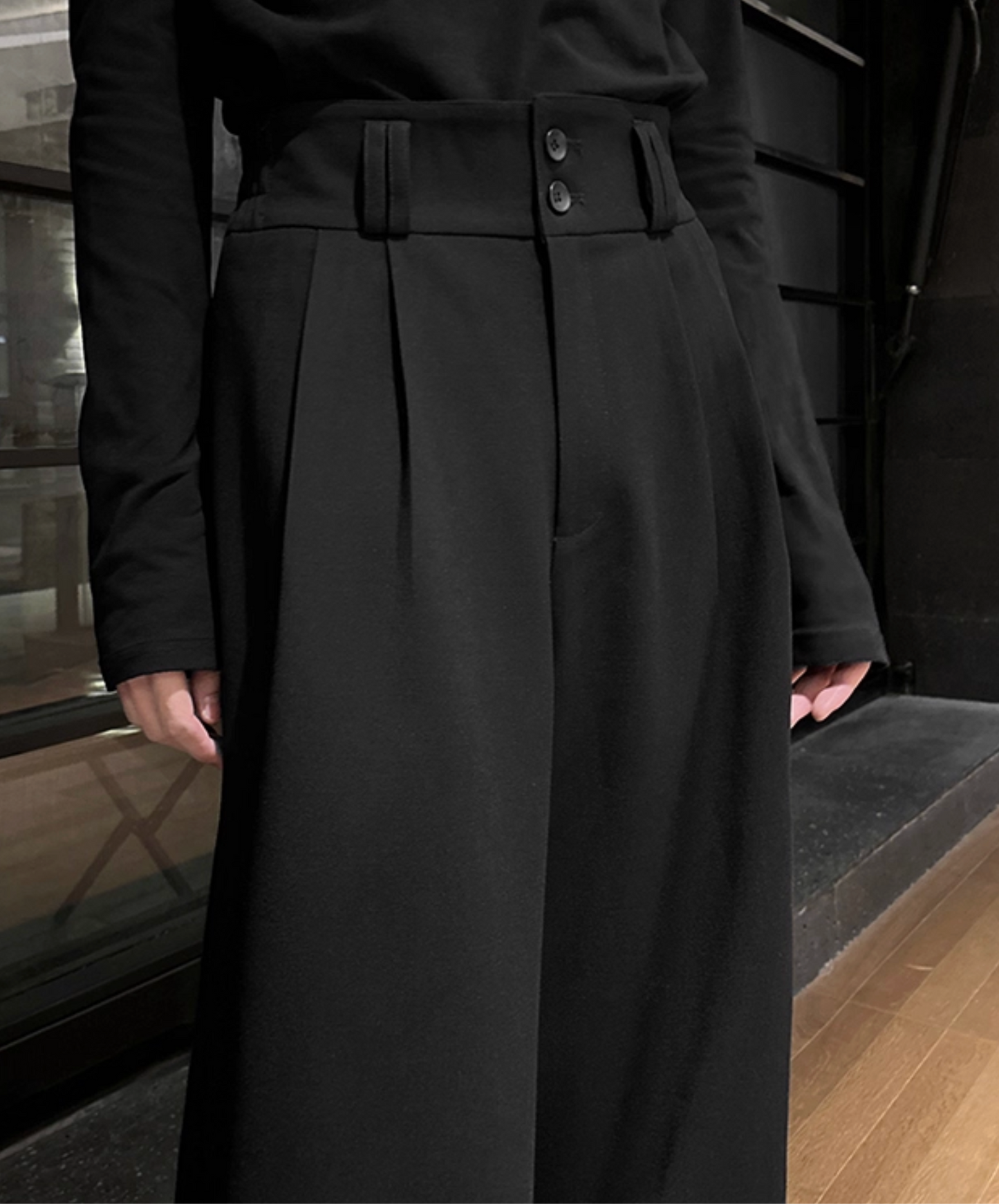 casual pleated wide pants EN2436