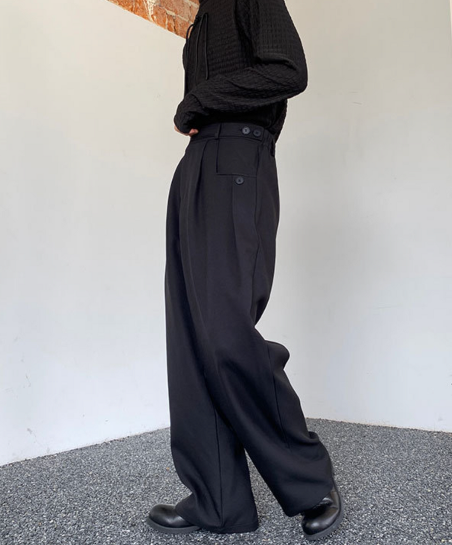 casual straight thick wide pants EN1433