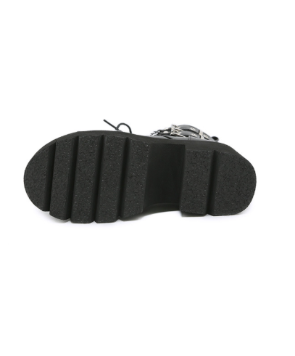 heavy-duty metal chain block heels boots EN3246