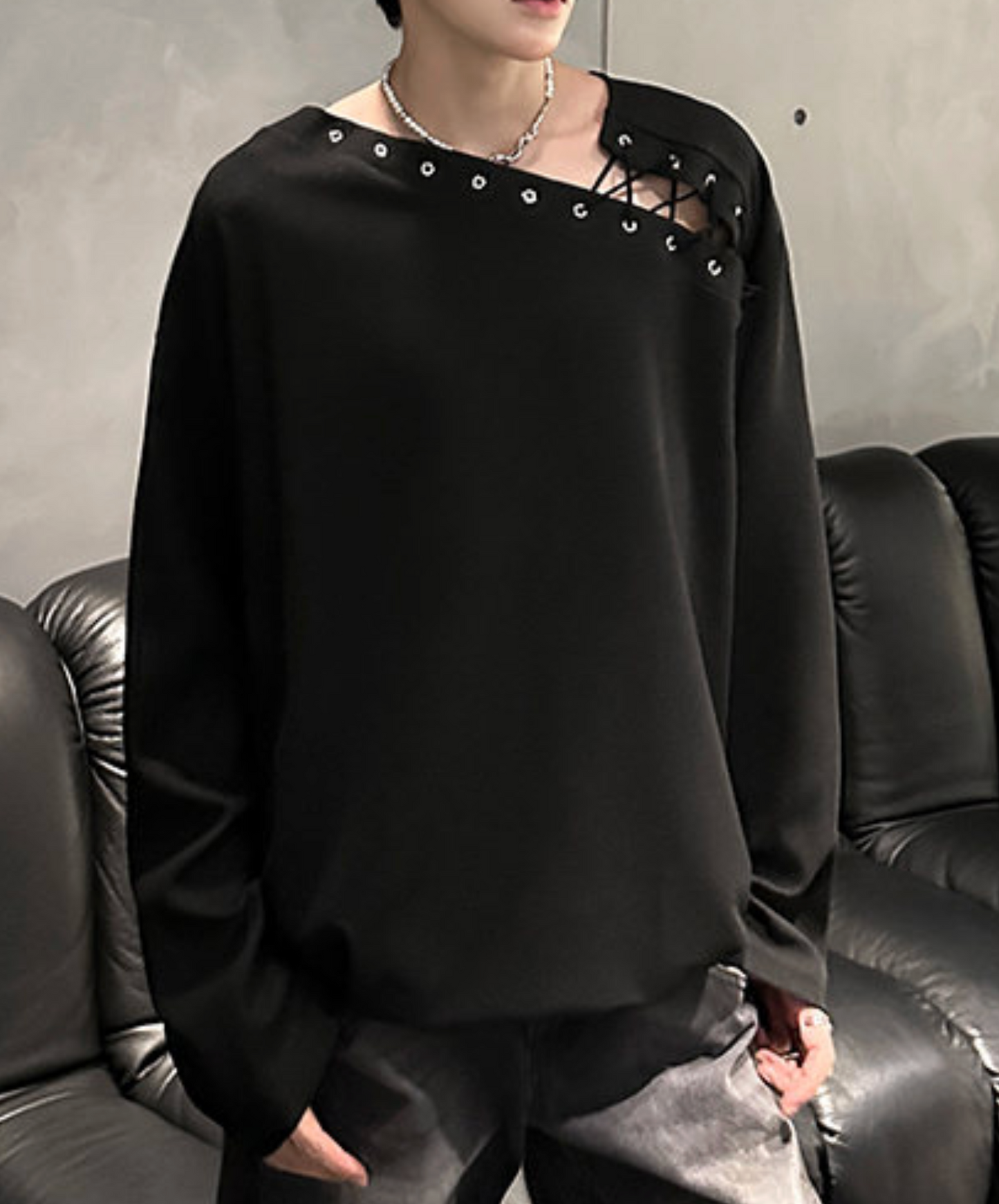 Irregular hollow design t-shirt EN2484