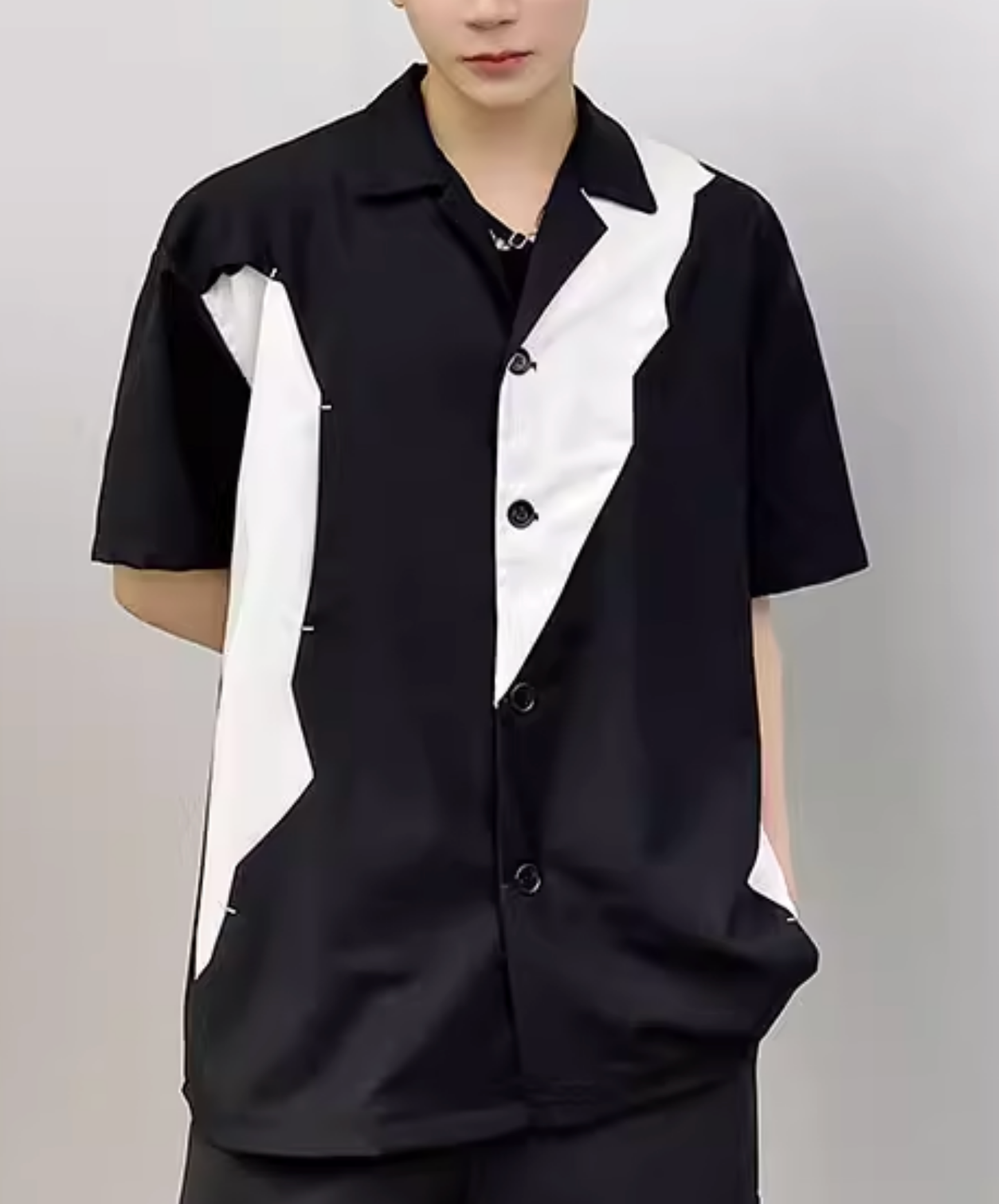 unique color blocks shirt EN2816