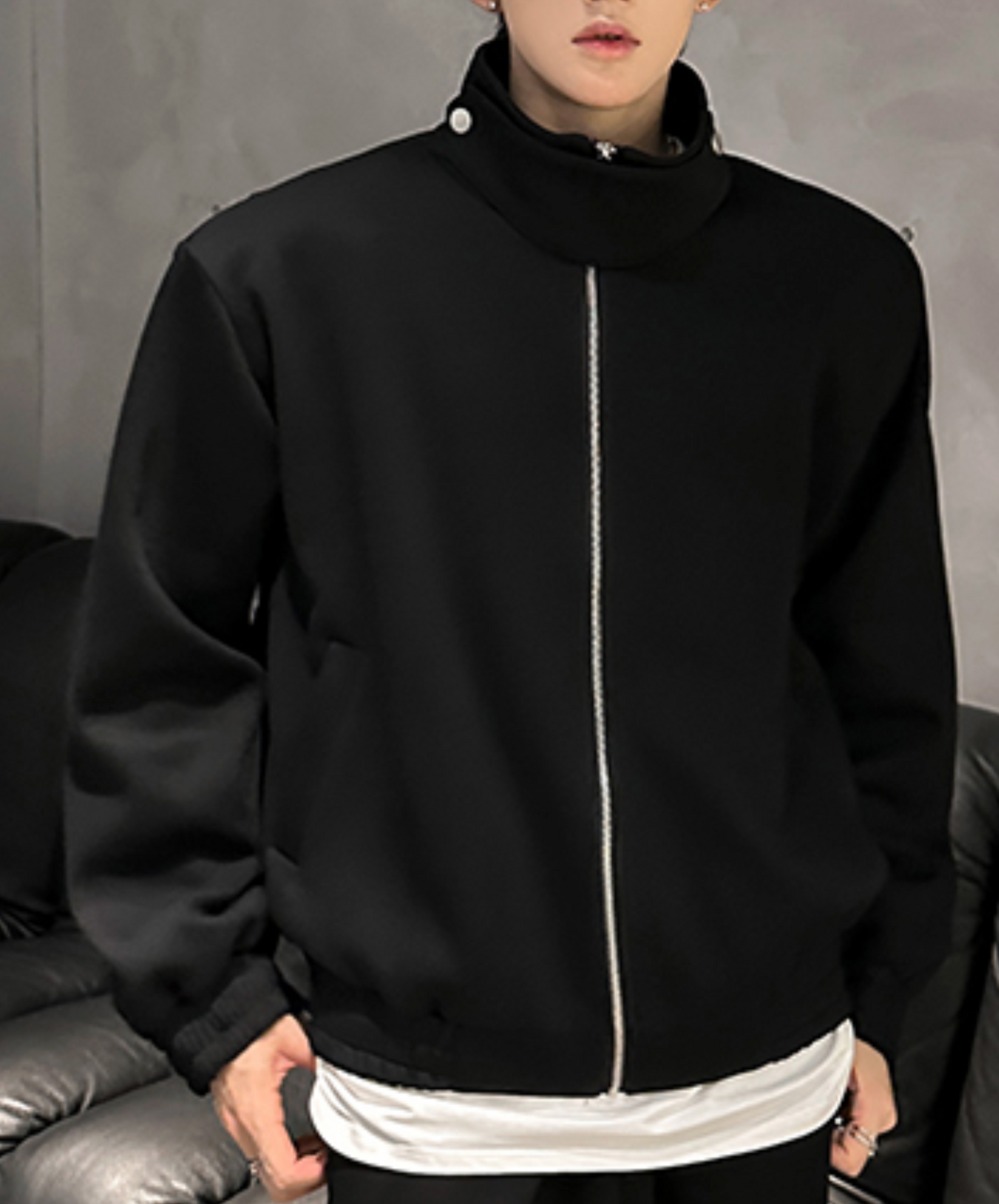 scarf stand collar jacket EN2460