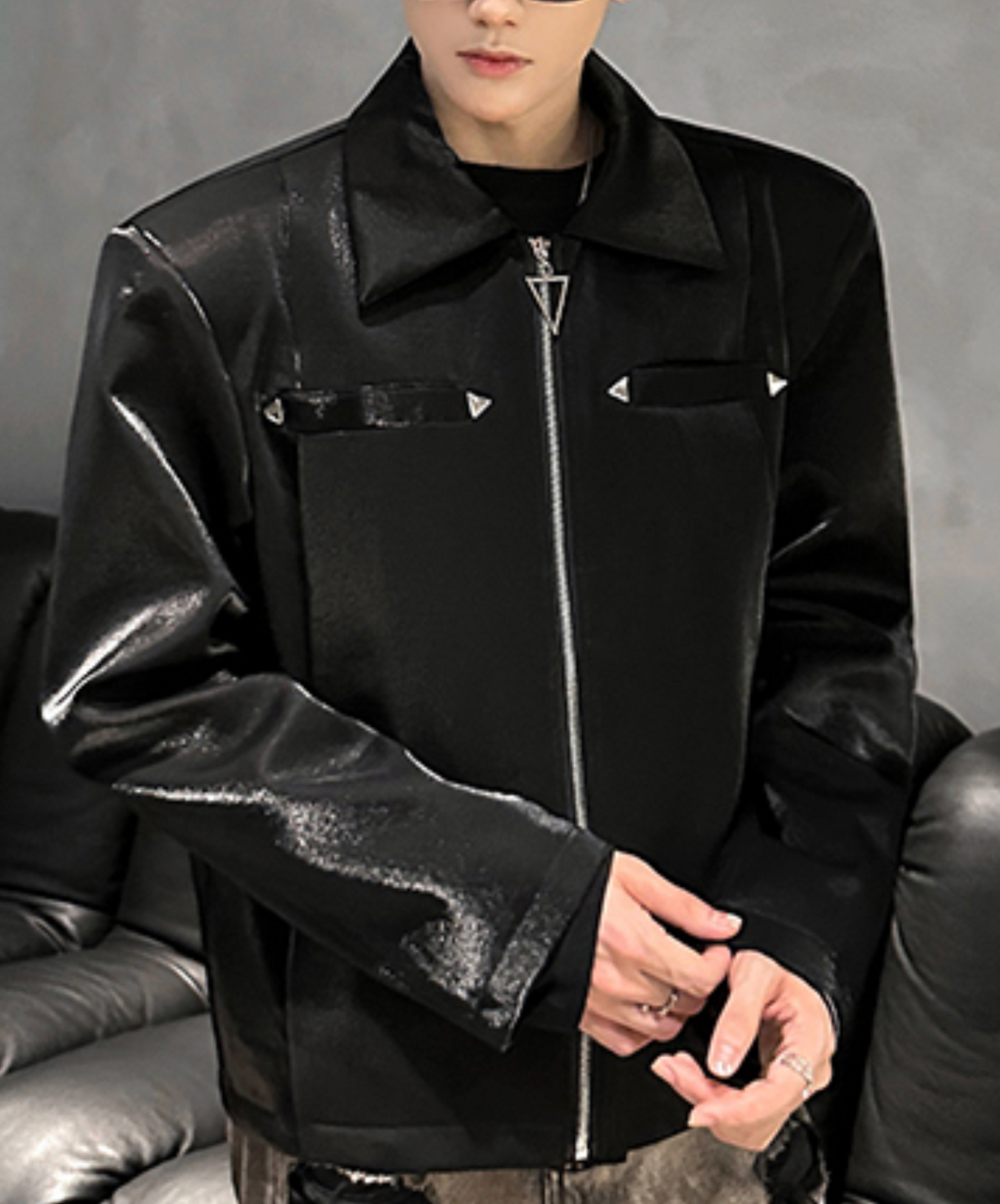 triangle charm zipper jacket EN2473