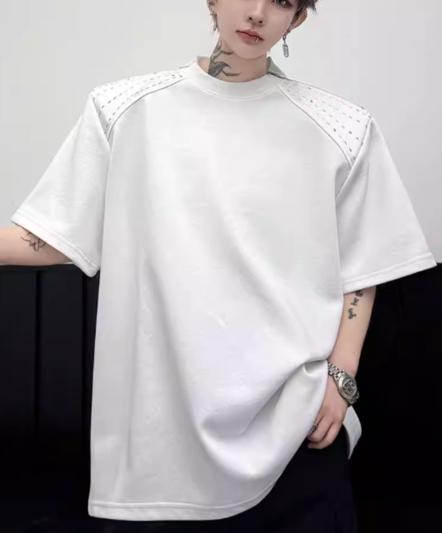 zippered sleeves t-shirt EN2825