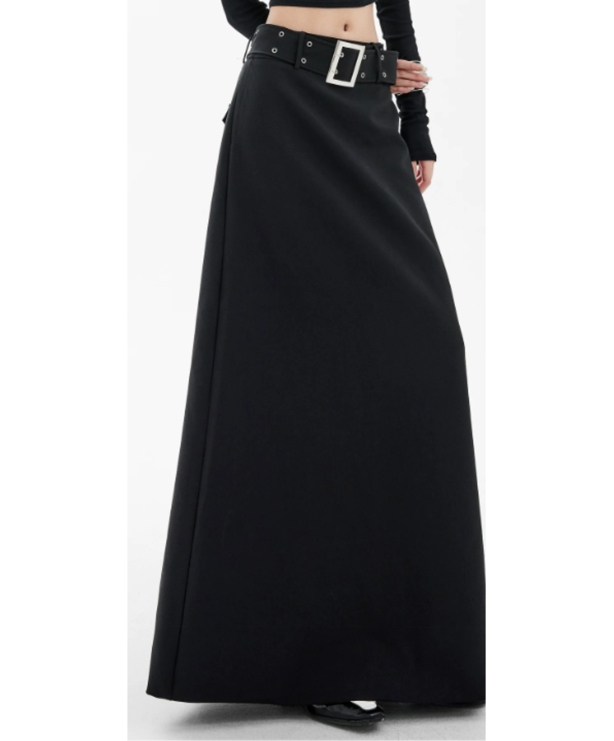 waist-defining grommet belt skirt EN3147