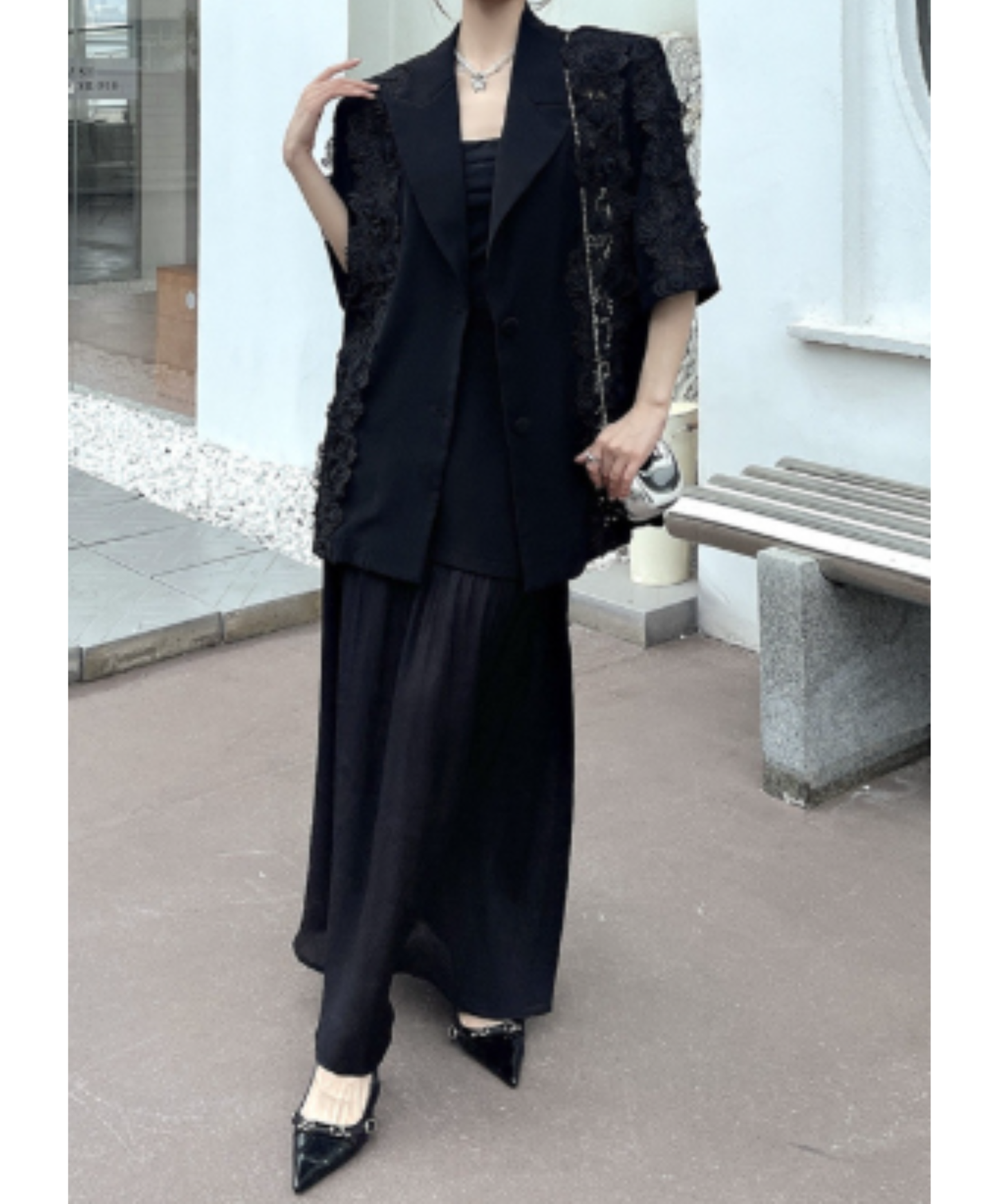 chemical lace embroidery jacket EN2918