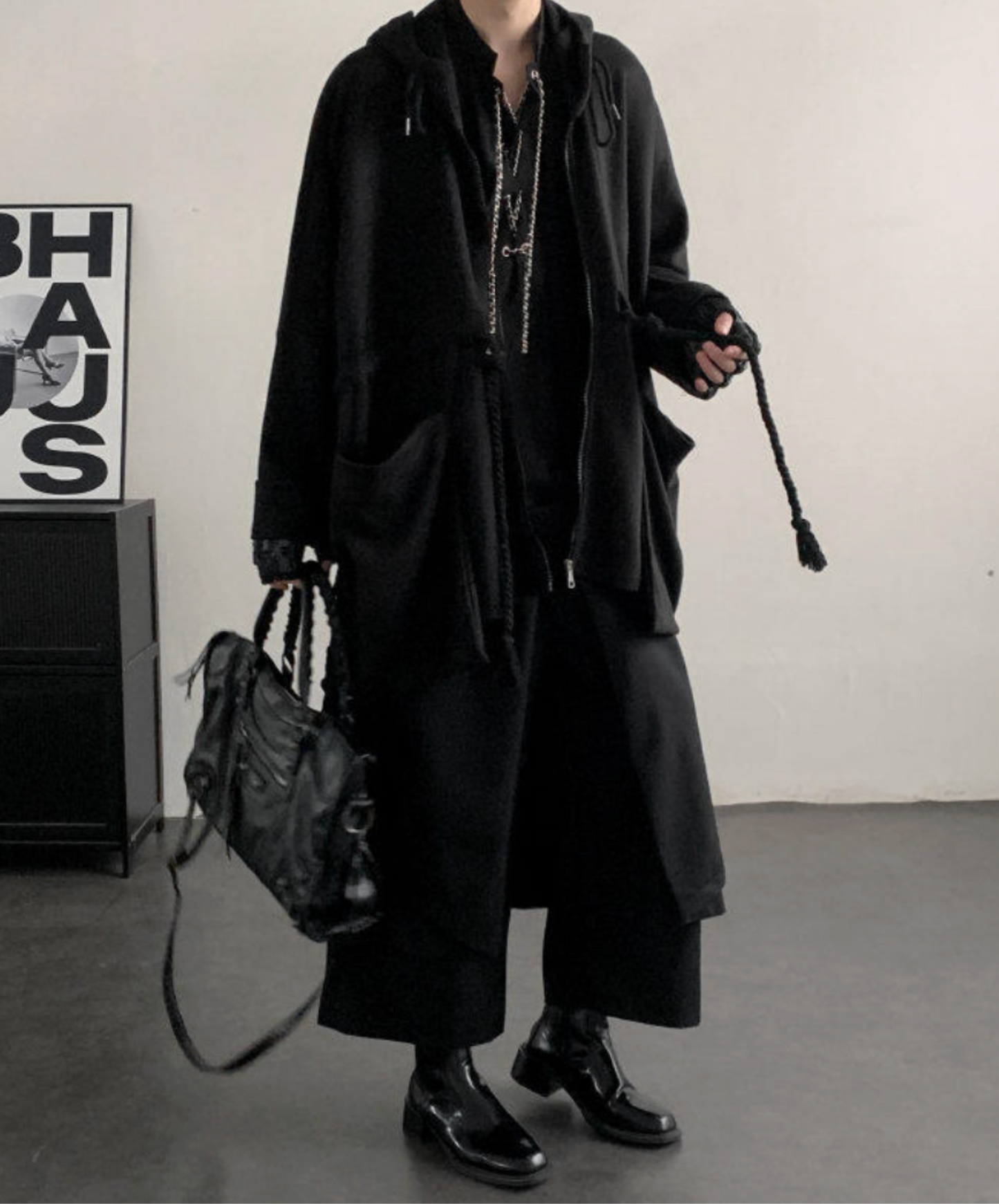 dark cape sweat over hoodie EN2634