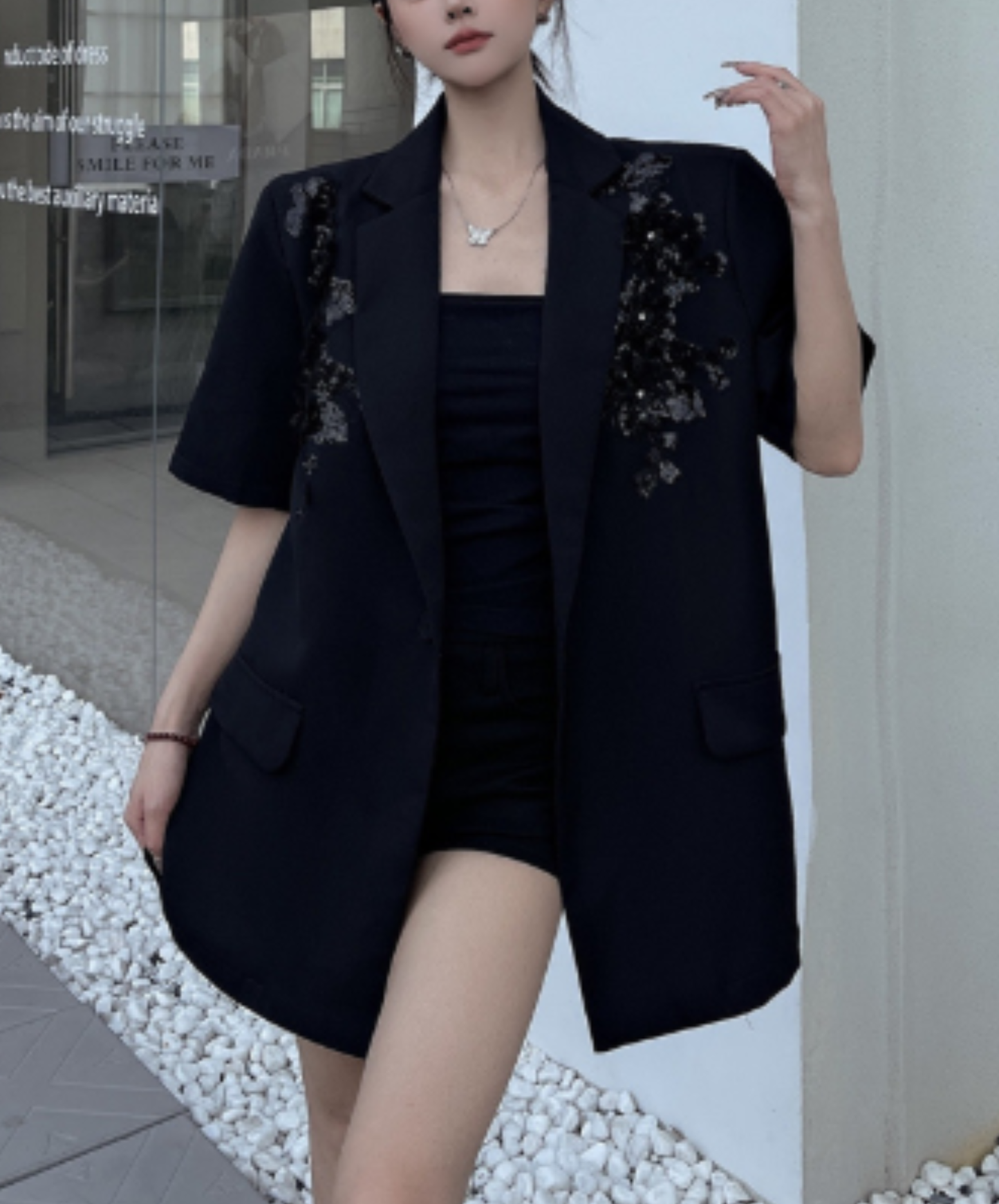 sequin embroidered casual wear jacket EN2917