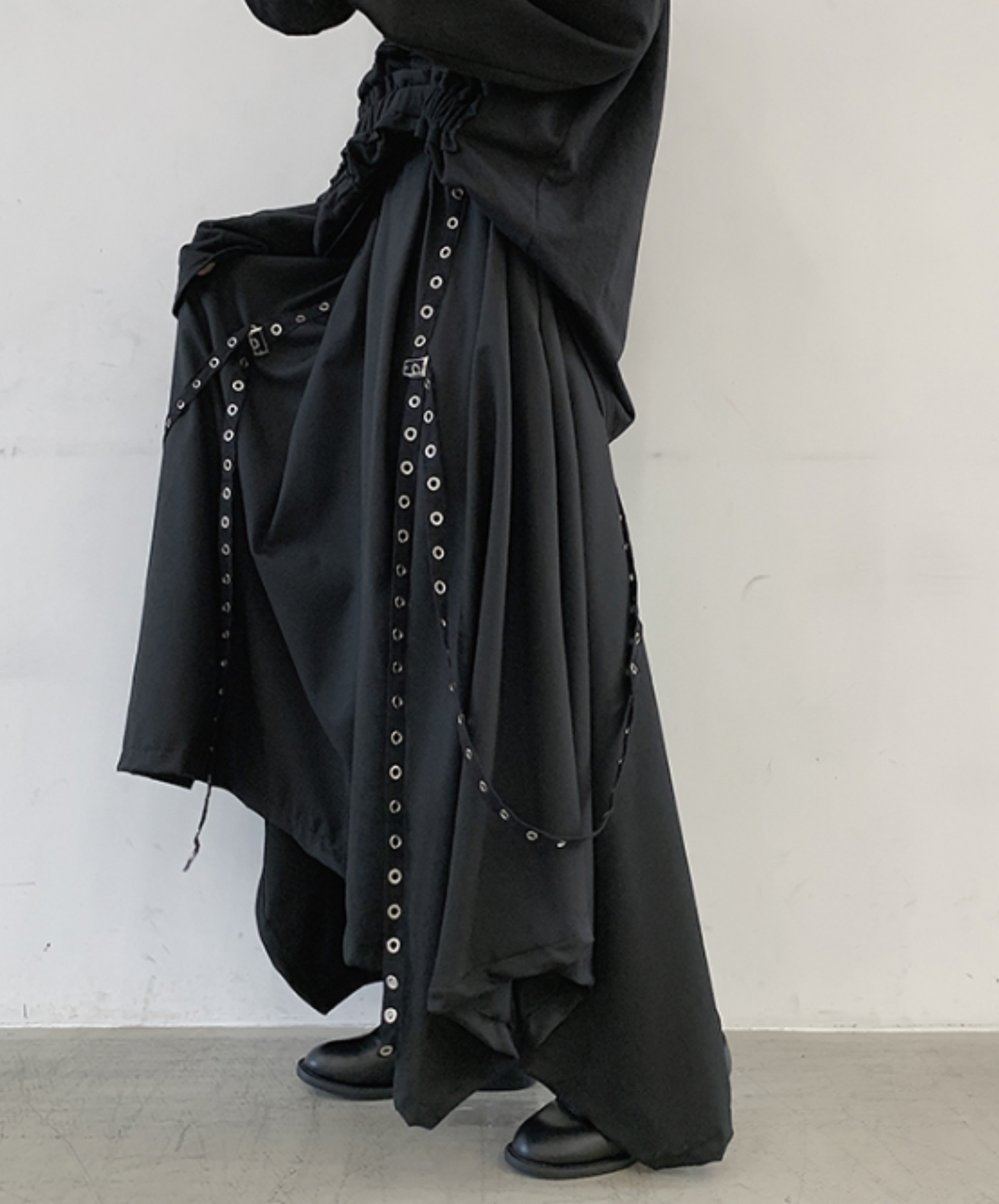 【style53】dark mode outfit set EN1850（shirt+ pants+ boots set）