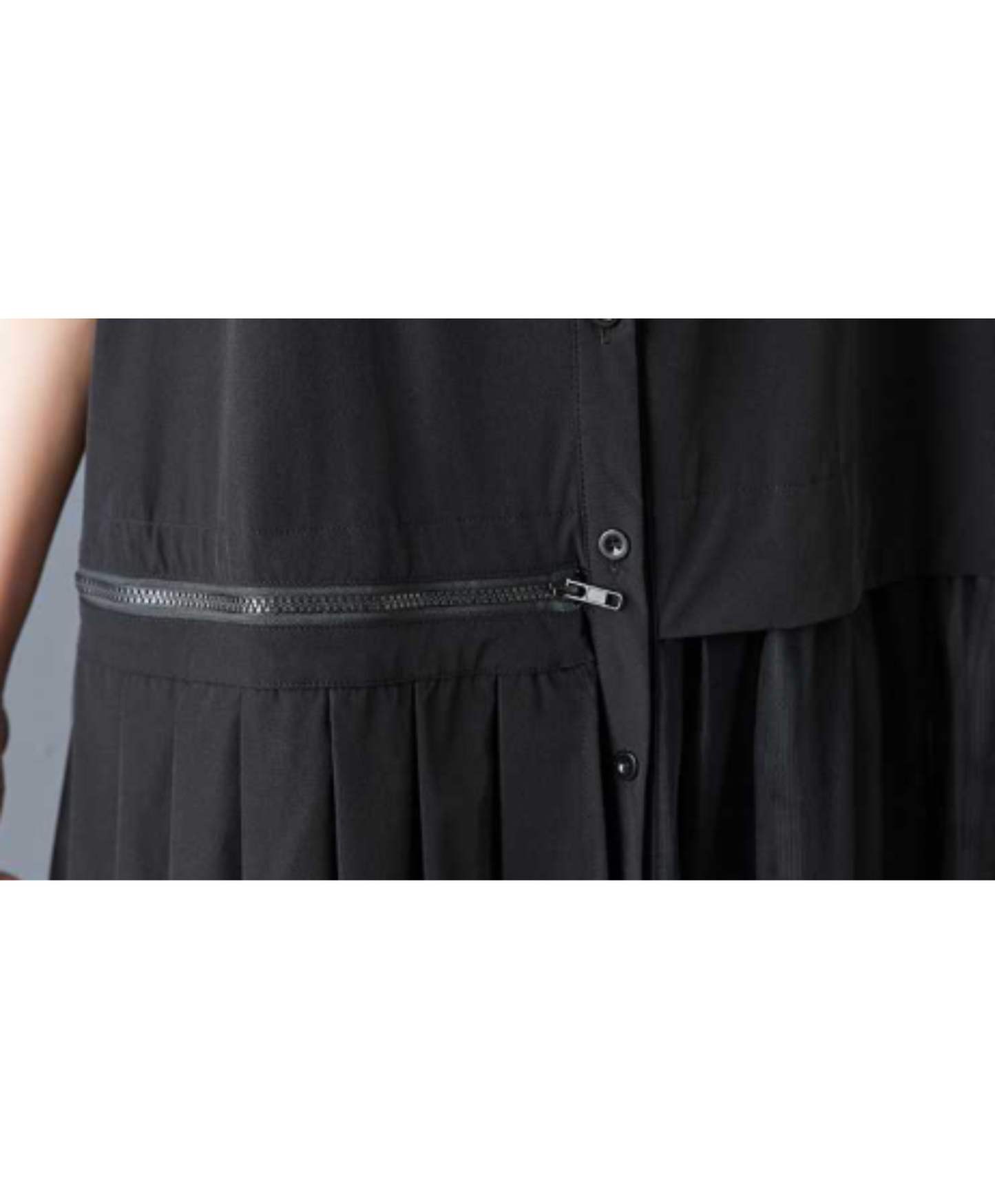 asymmetric mesh long shirt EN2895