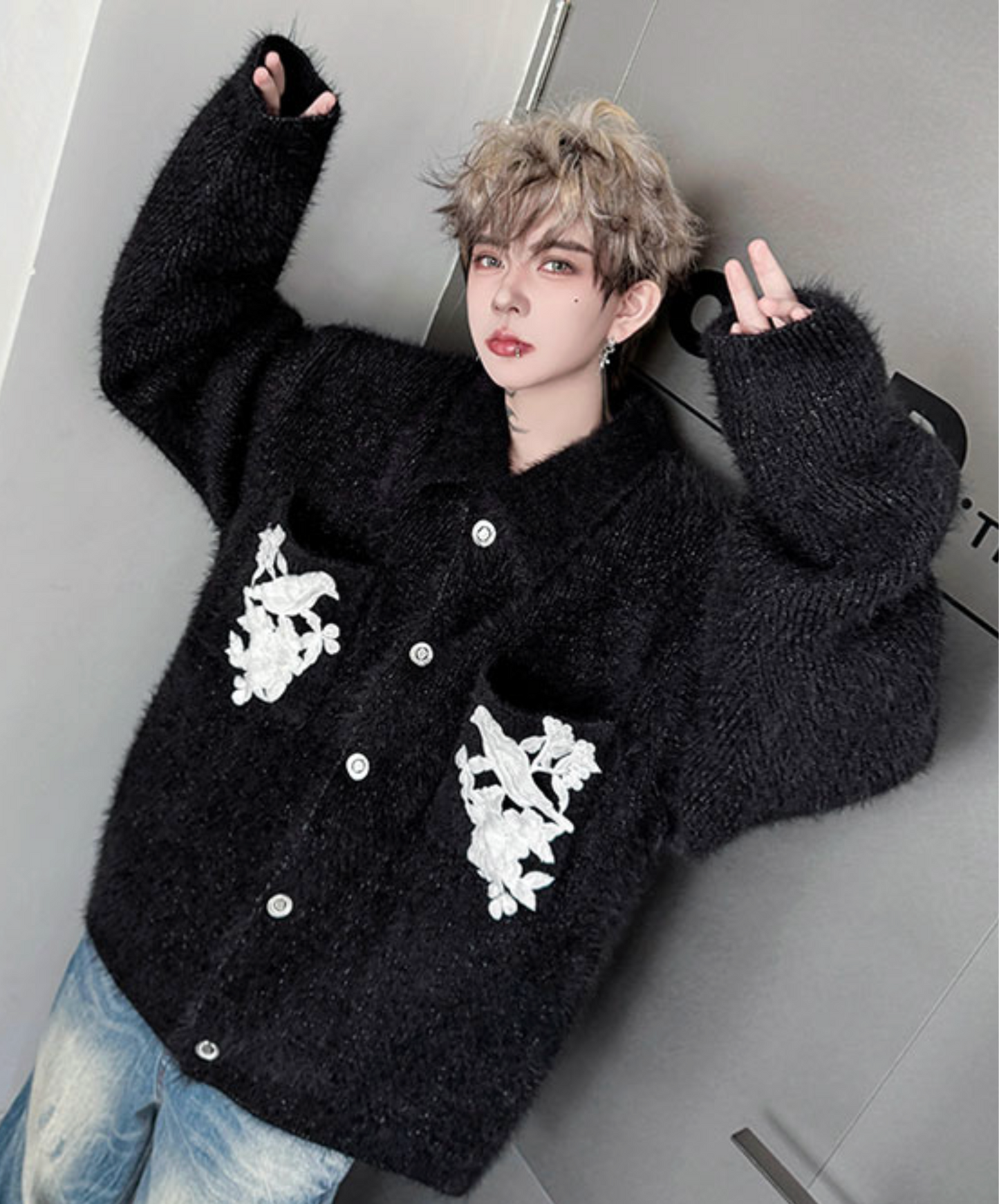 with embroidered pocket jacket EN2522