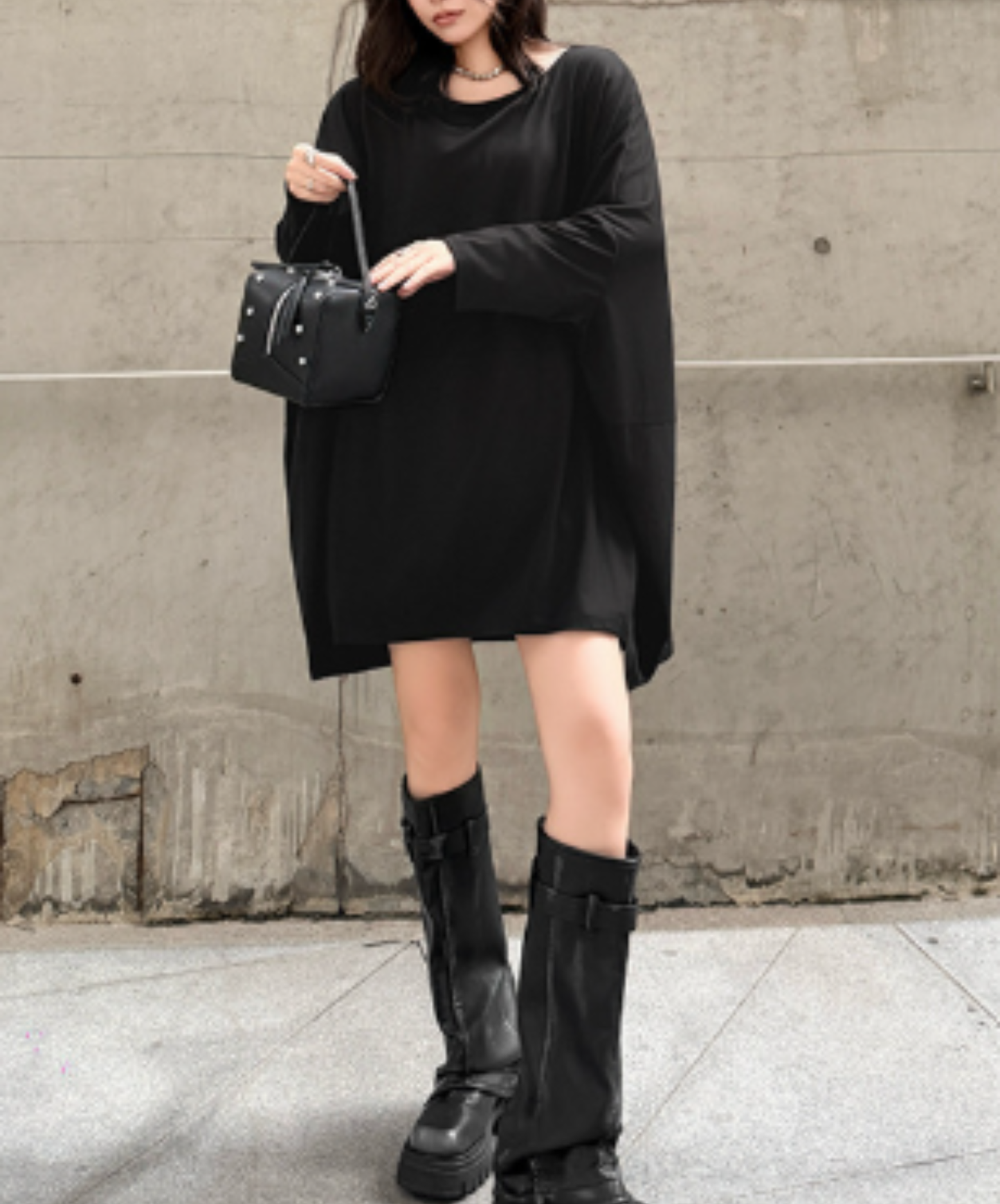 dolman-sleeve mid-length t-shirt EN3002