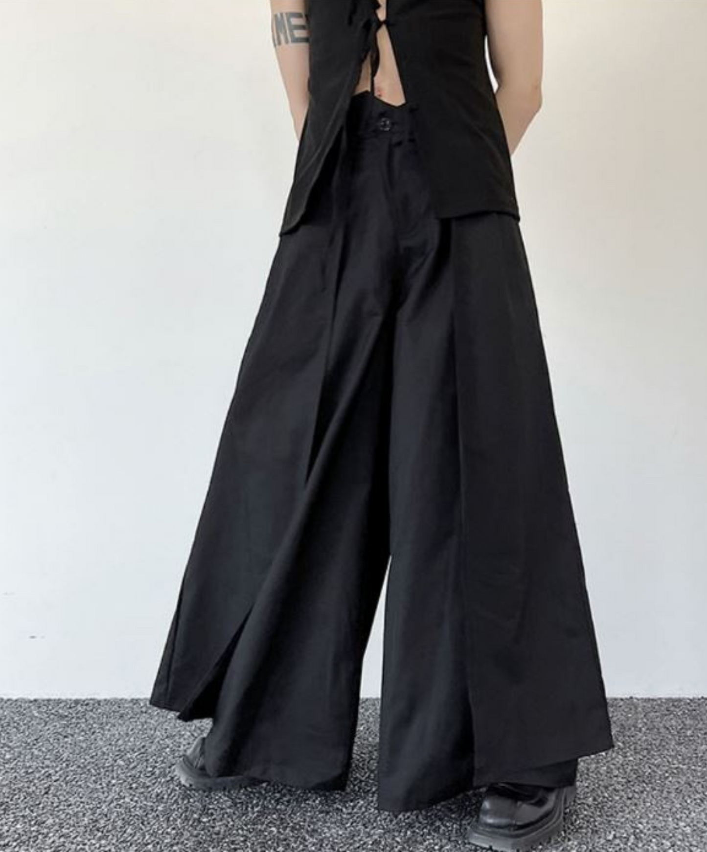 dark wide hakama pants EN879