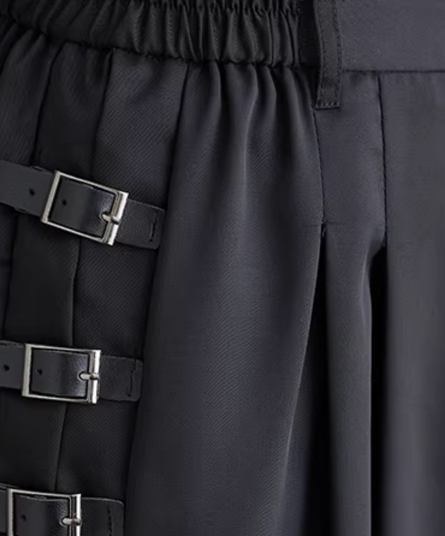 side-tucked high waist wide pants EN2795