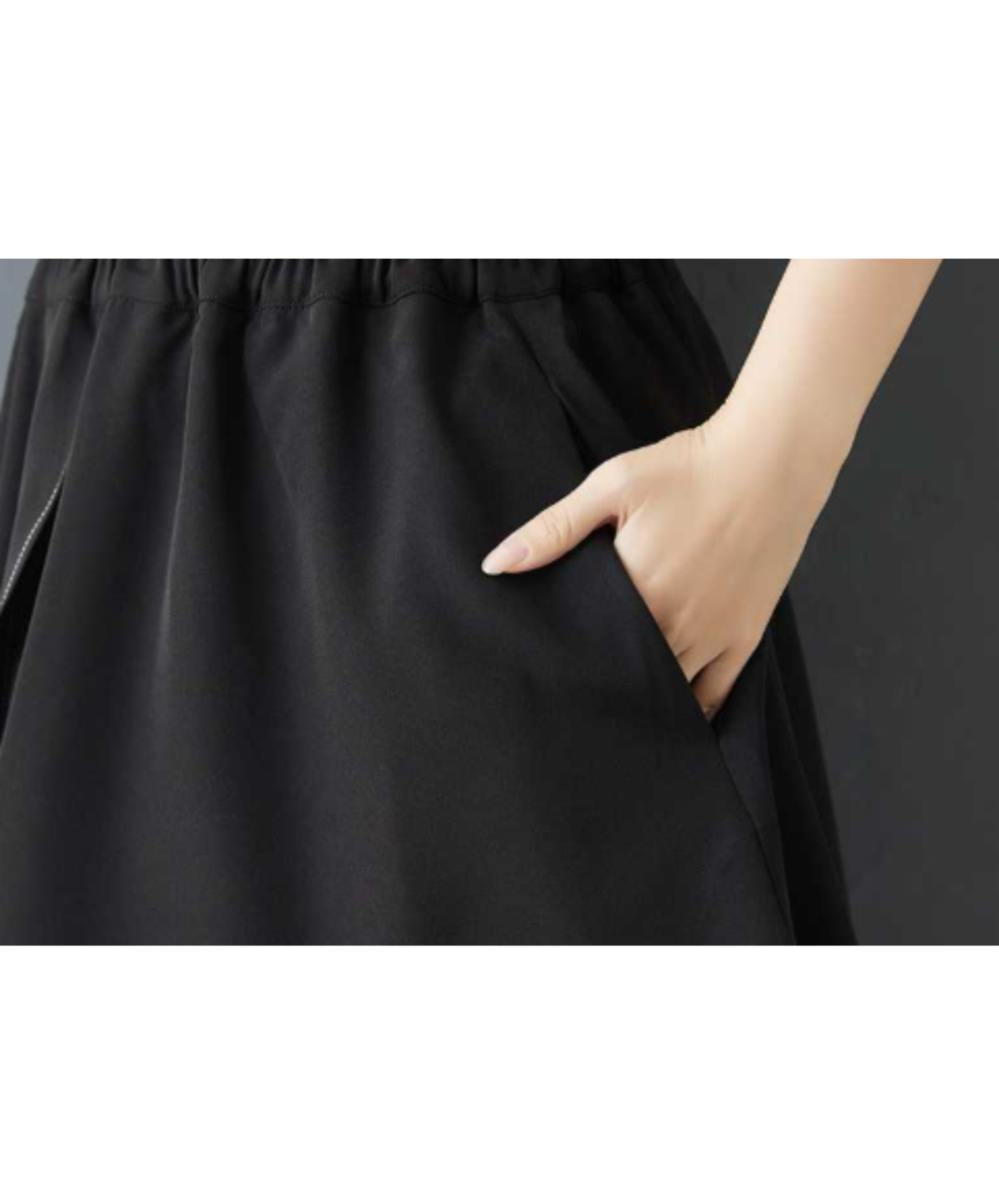 dark printed patchwork irregular a-line skirt EN3073