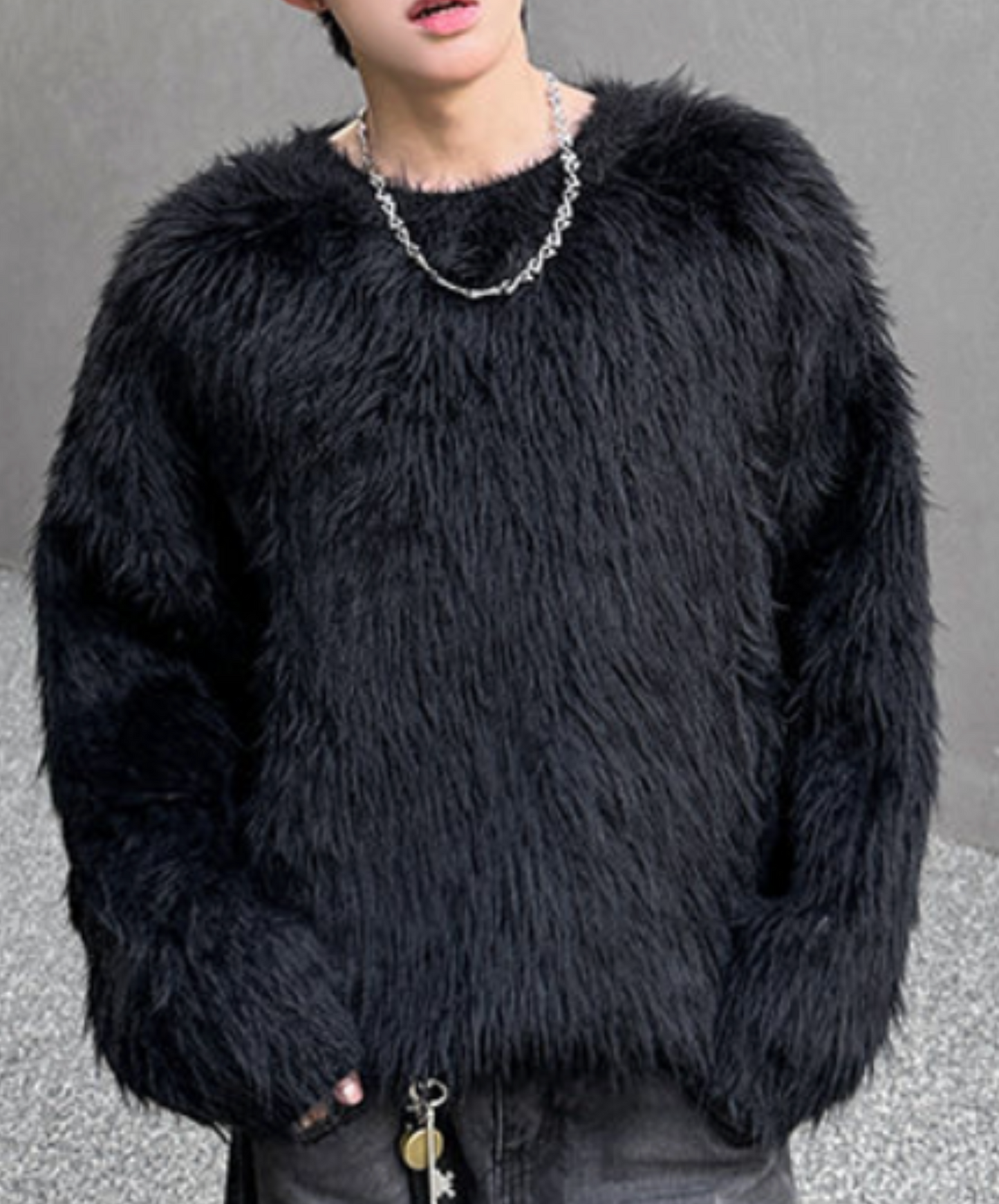 mink-like fleece sweater EN2589