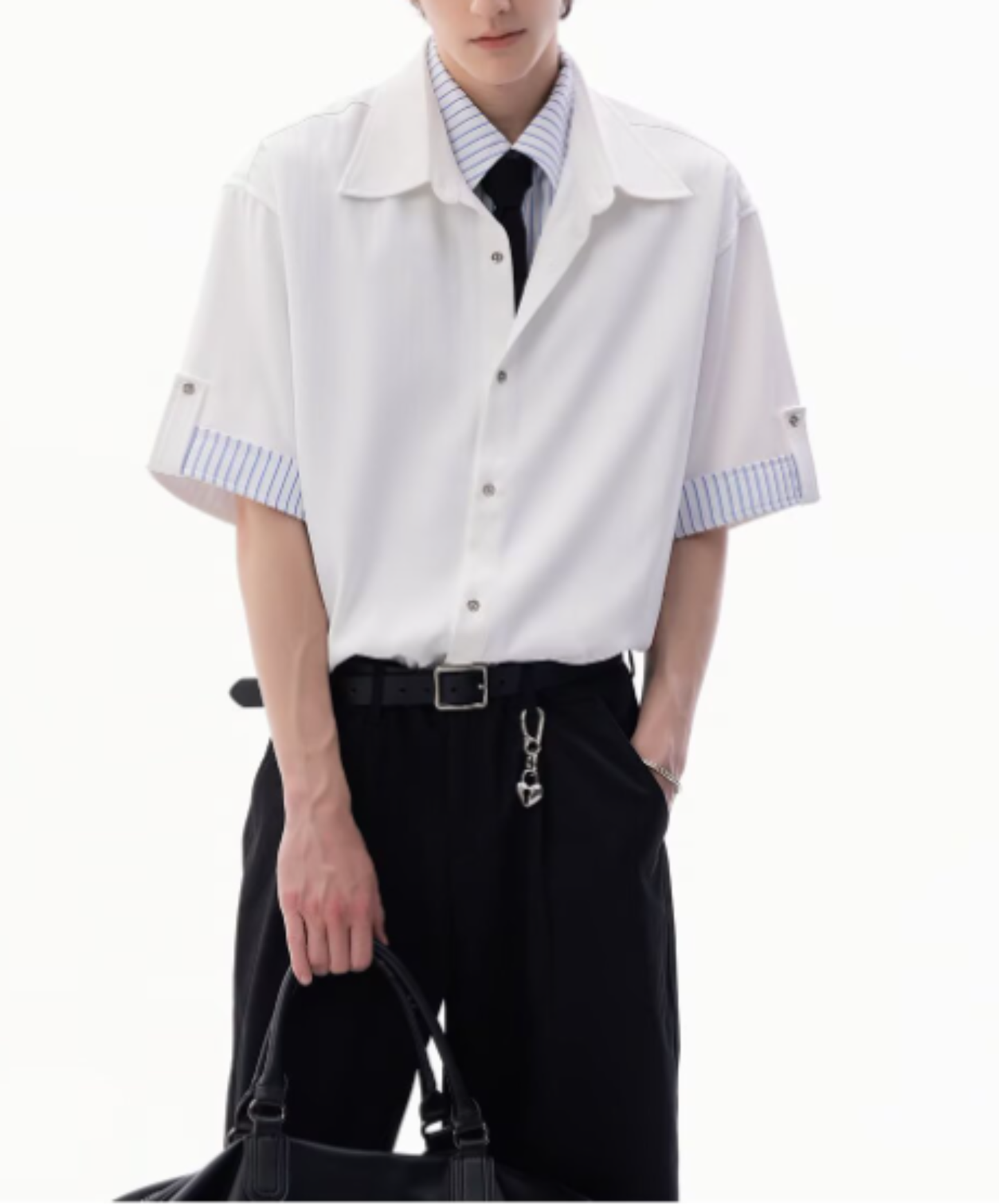 two-piece design stripe shirt EN2971