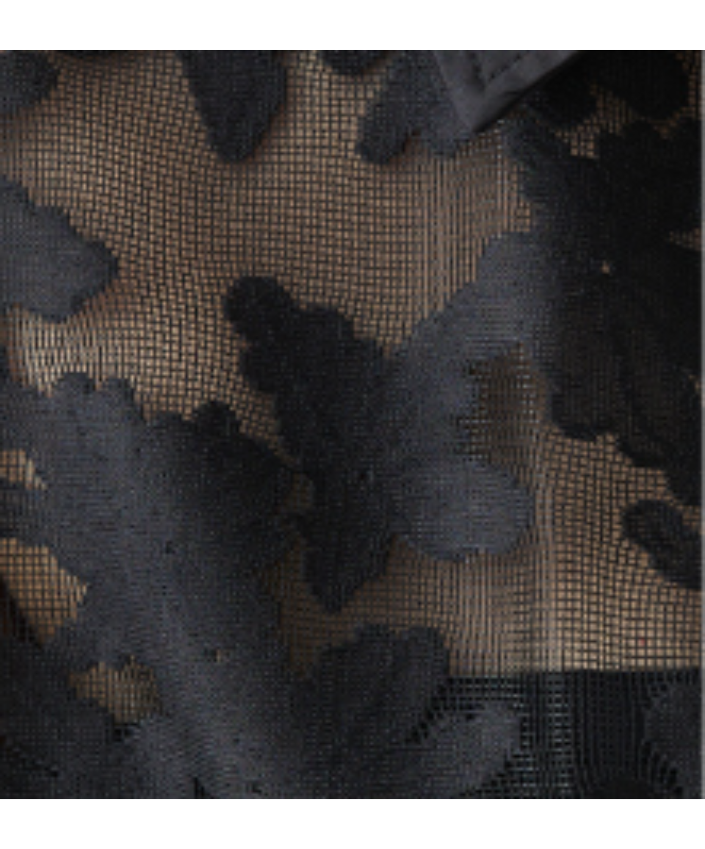 openwork patchwork sheer shirt EN2978