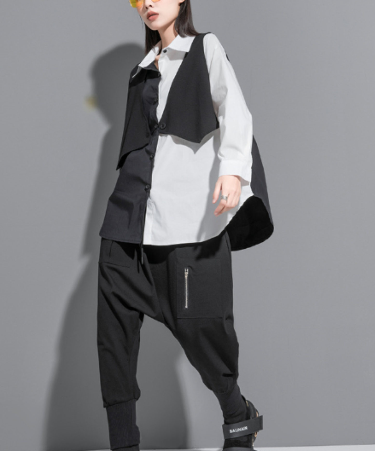 Includes a faux-layered vest shirt EN3118