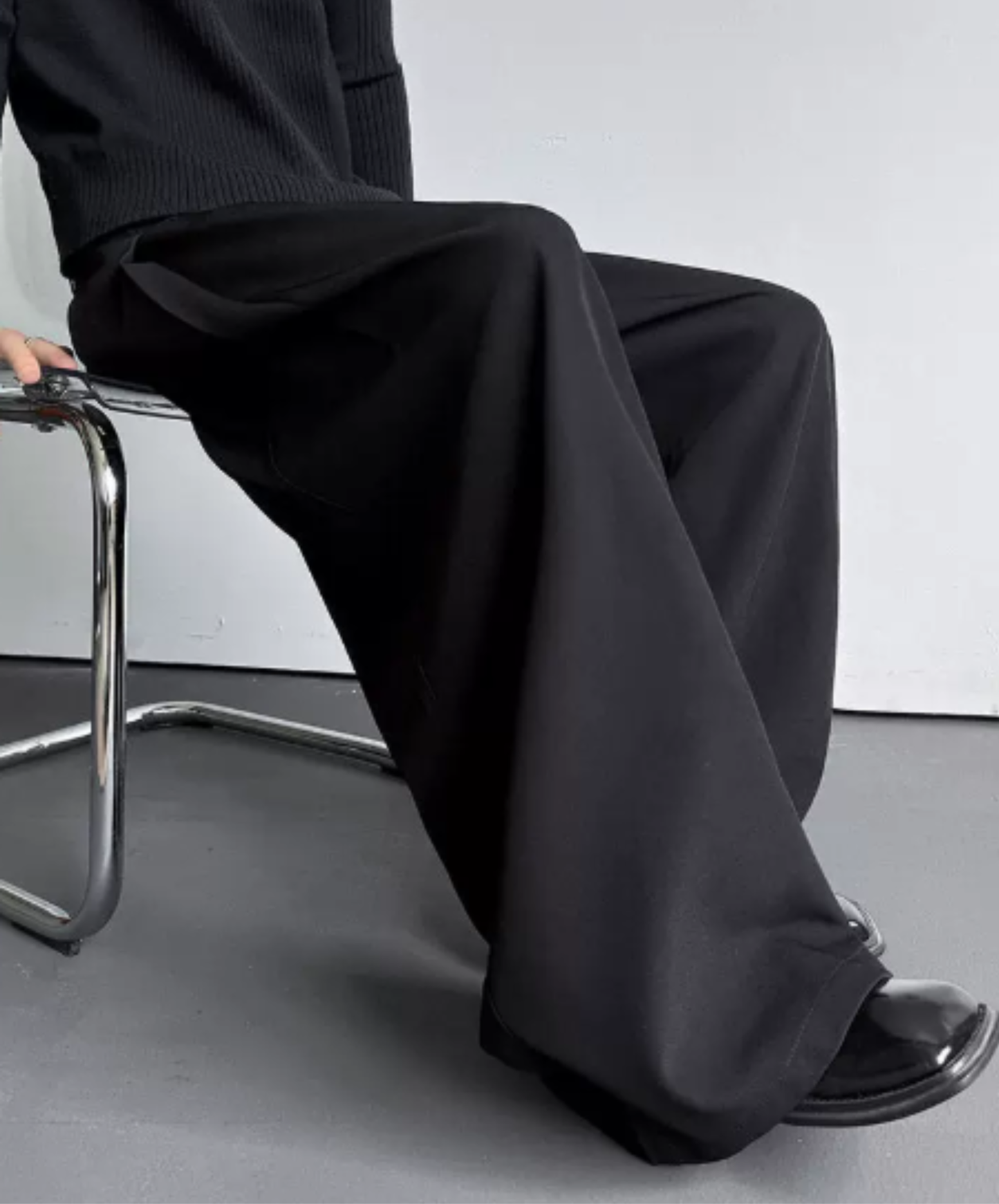 button-down design wide pants EN3065