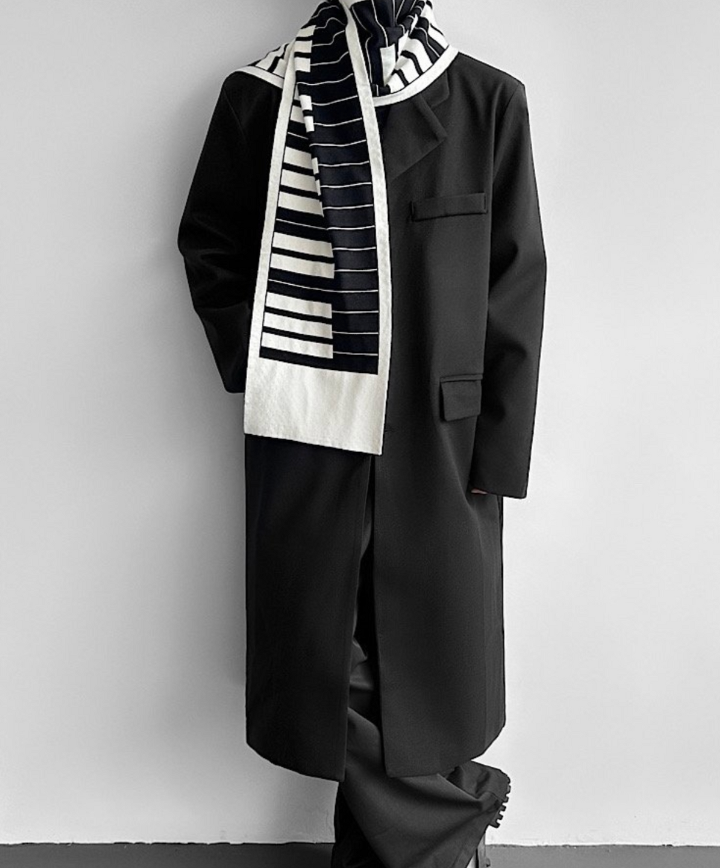 smart above-the-knee silhouette coat EN2560