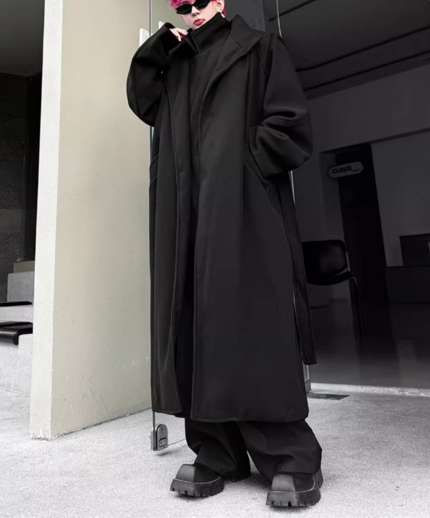 fake two-piece mid-length coat EN2562