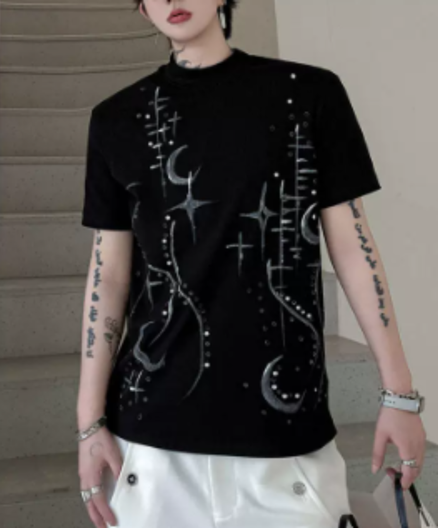 round neck rivet decorated Stella t-shirt EN2919