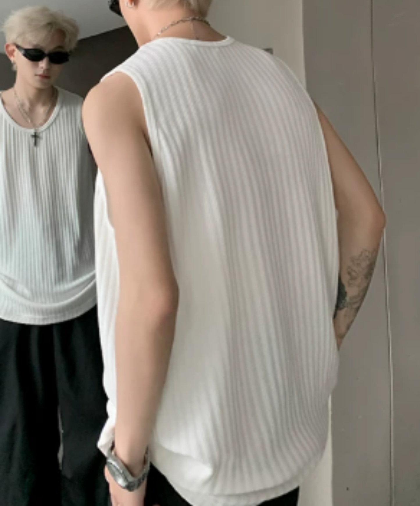 simple rib tank top EN2936