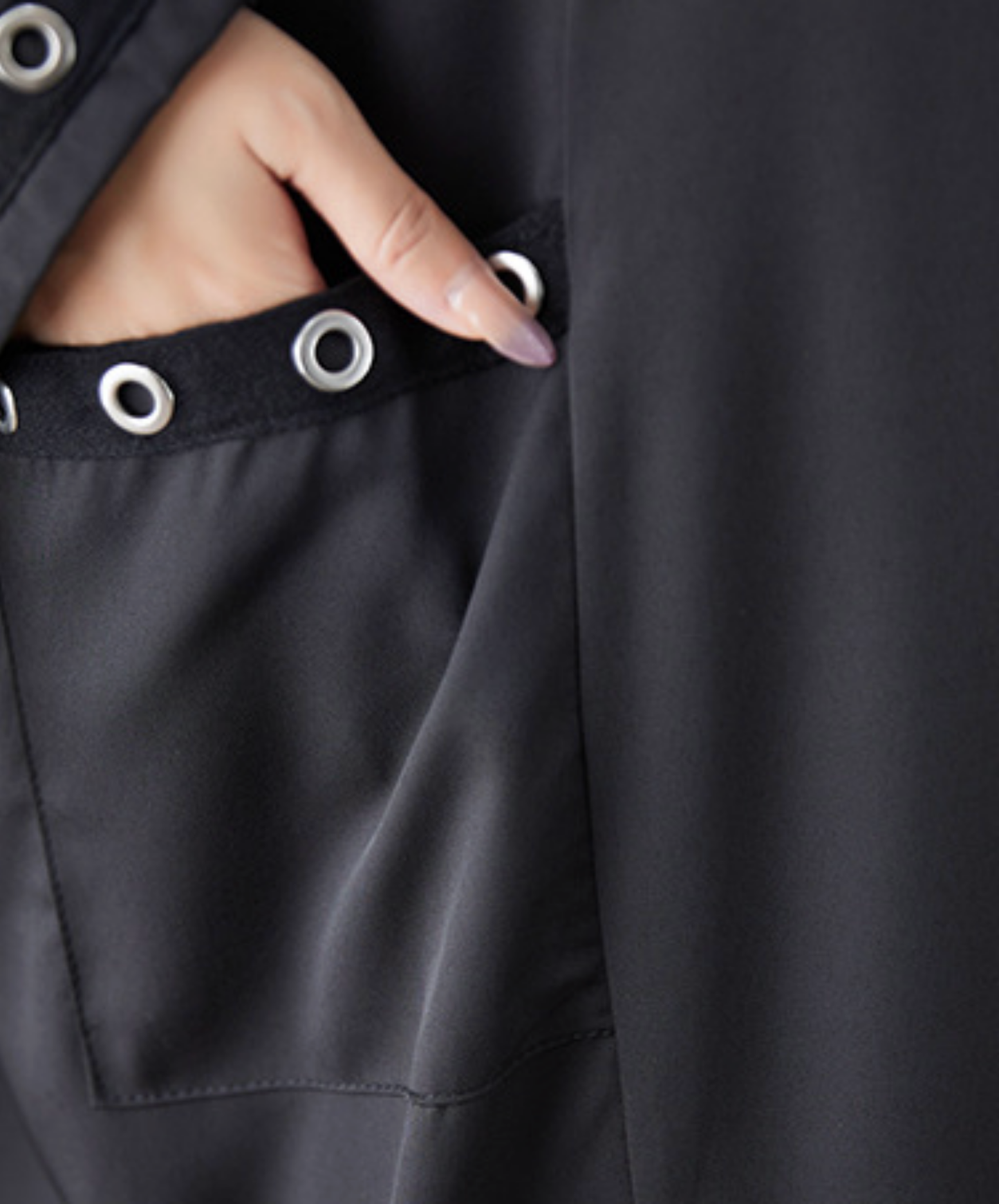 rivet line decoration long shirt EN2769