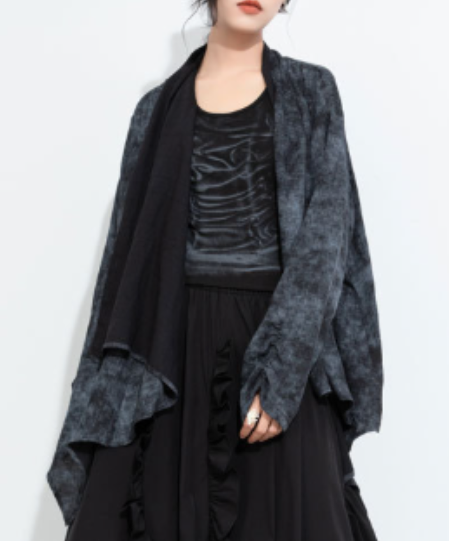 Irregular pattern, lightweight cardigan EN3075