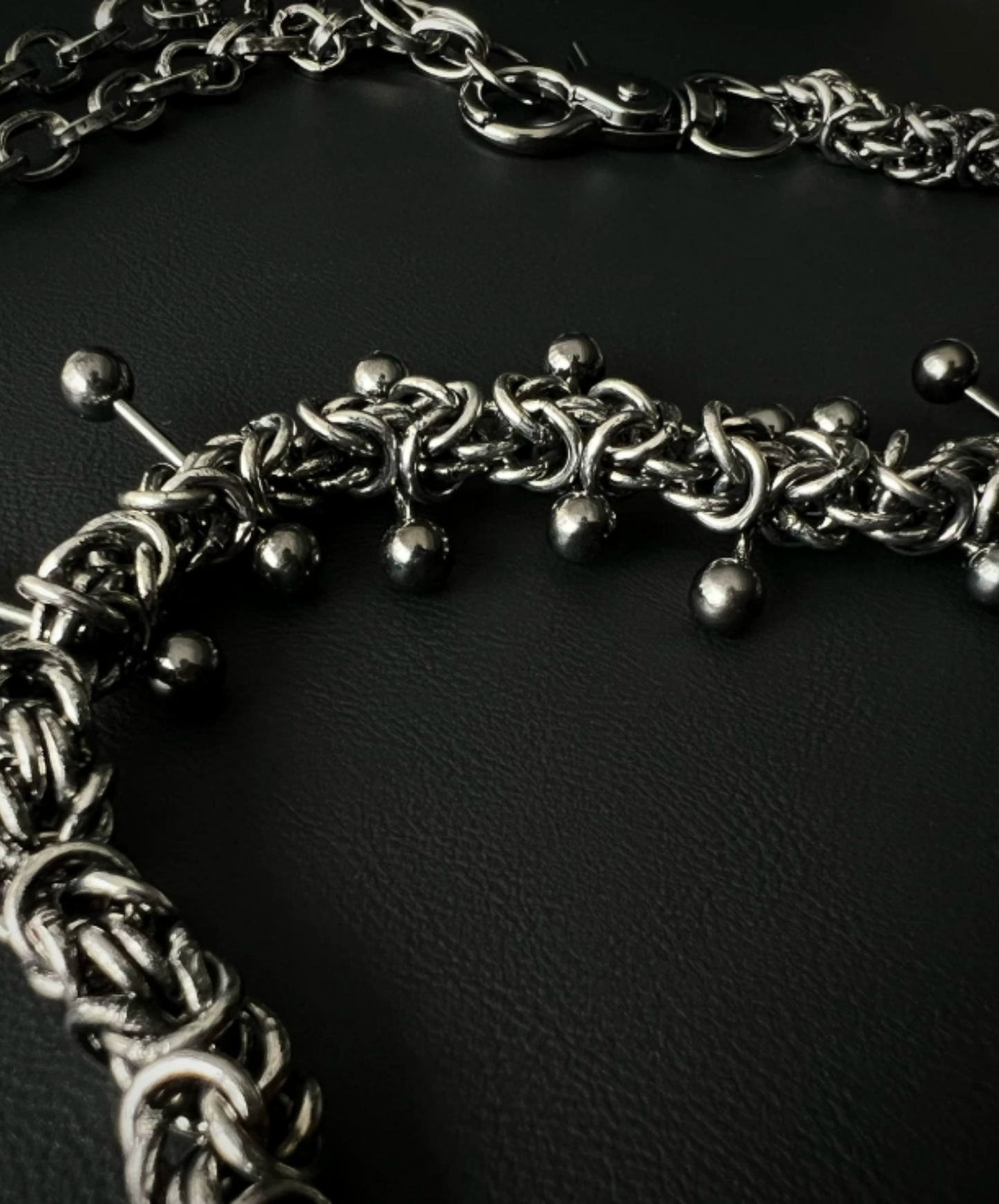 punk gothic cross barbell necklace EN2851