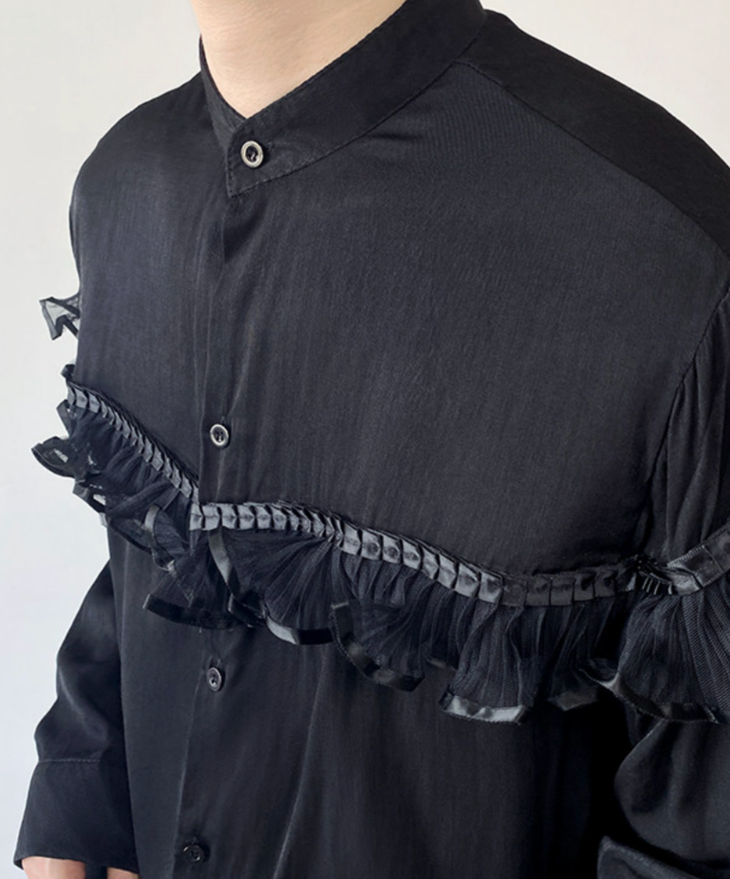 royal style lace trim shirt EN2671
