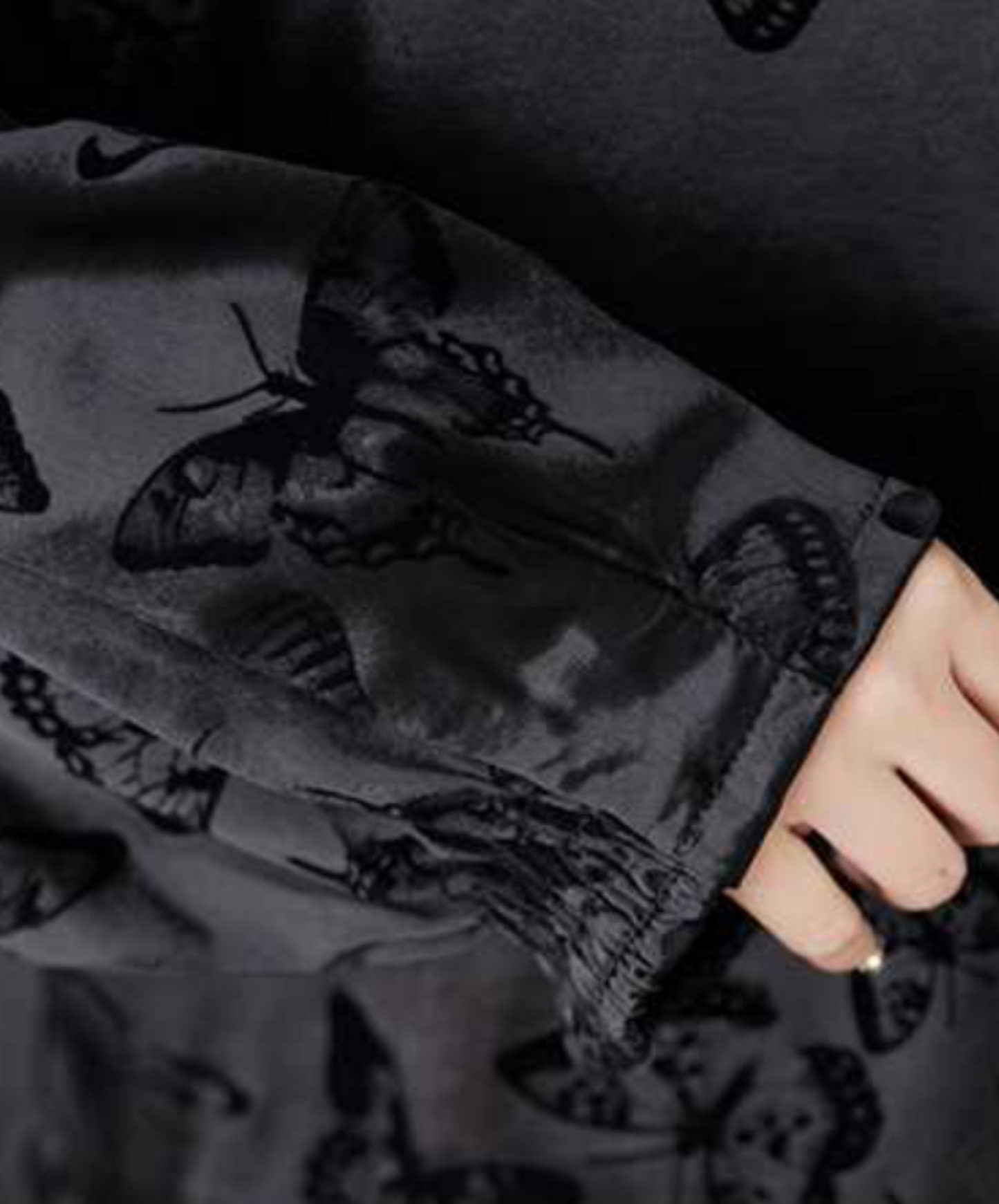 dark butterfly print shirt EN2269