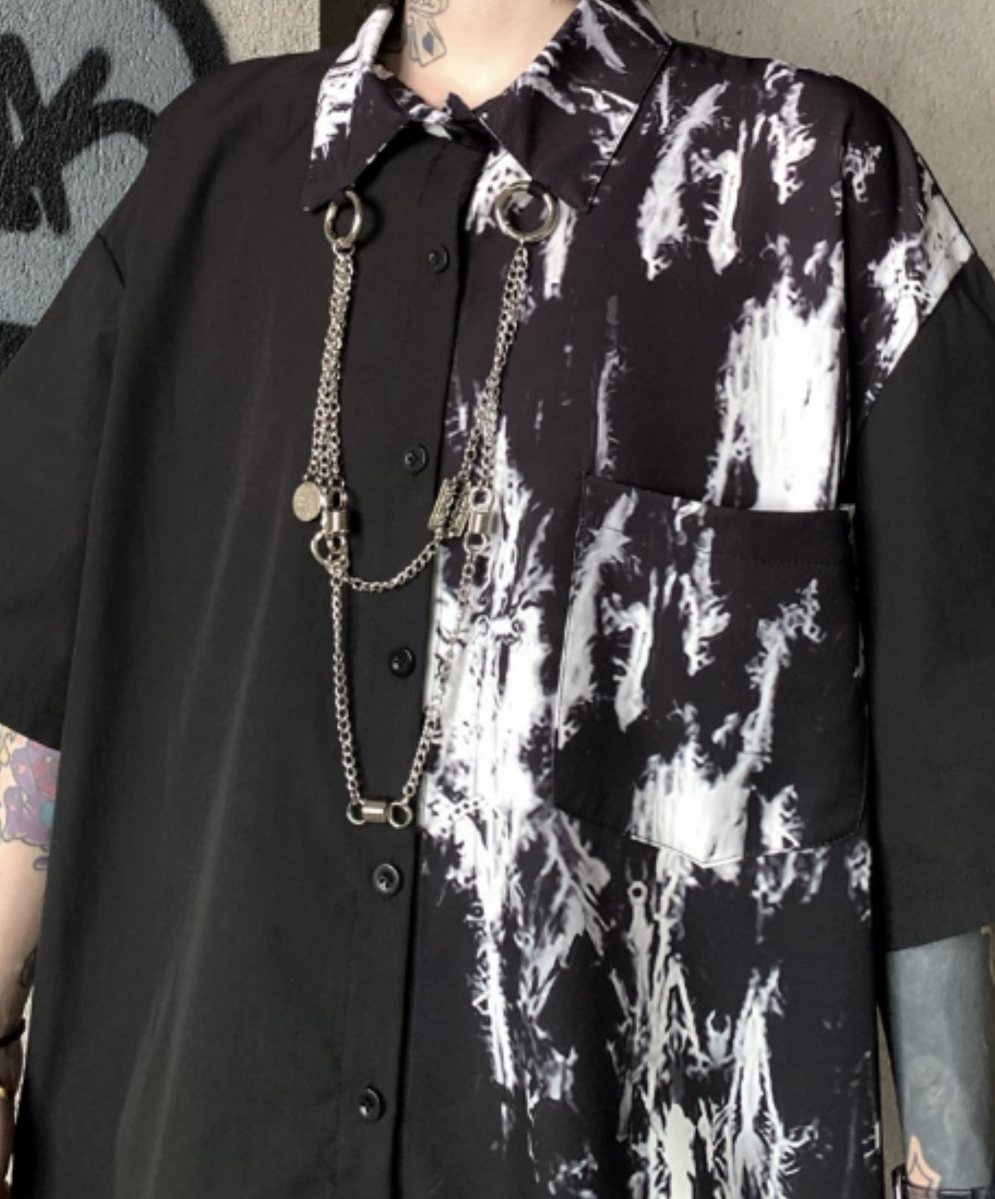 【style60】dark mode outfit set EN1863（jacket + shirt + pants set）