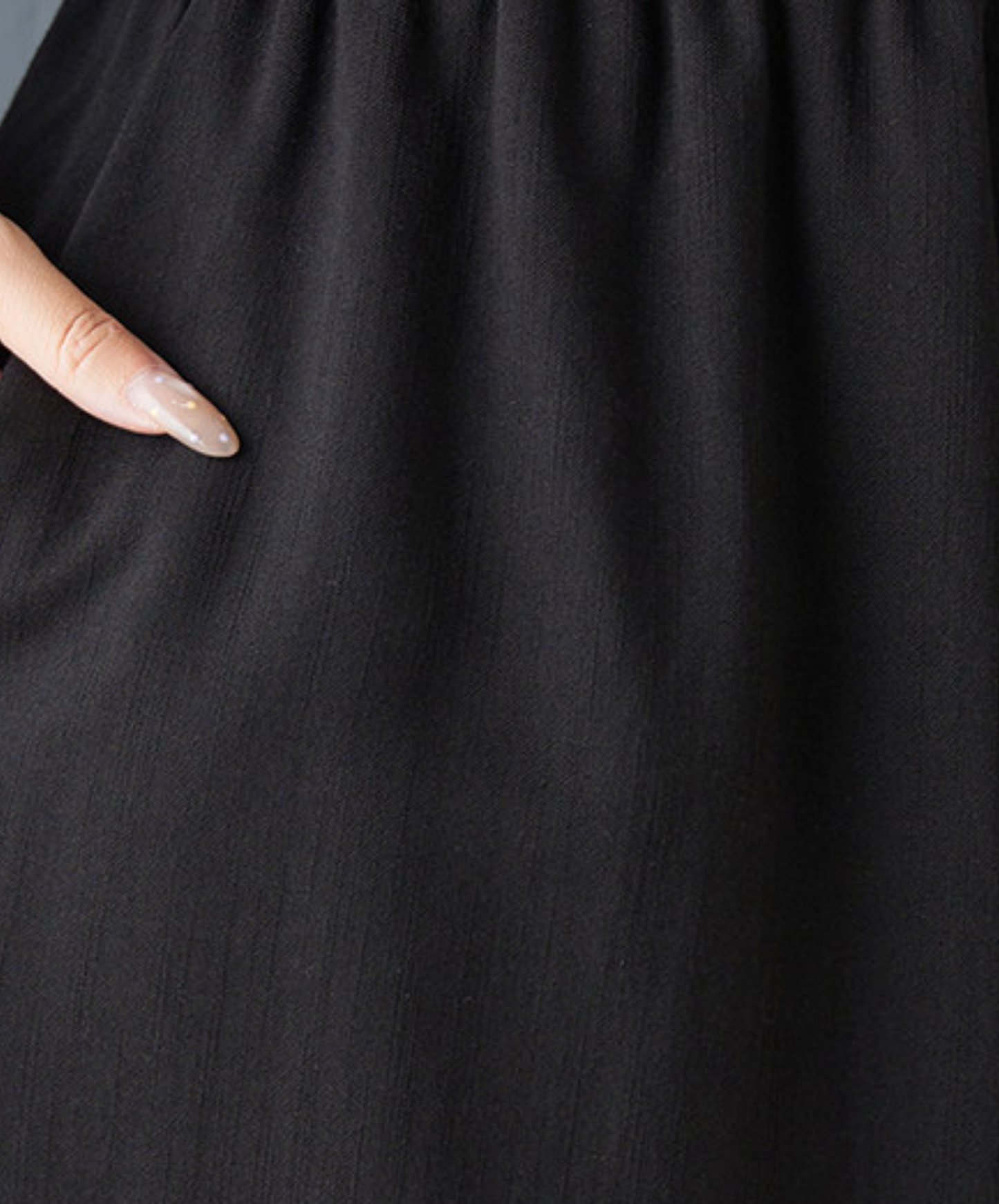 dark printed patchwork asymmetric wide pants EN2735