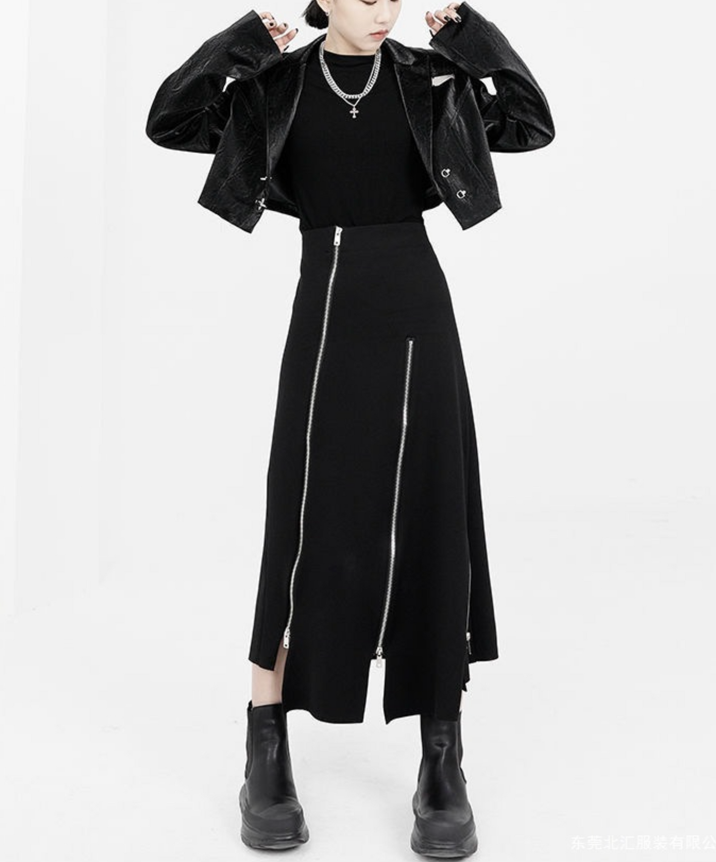 high waist irregular cutting skirt EN2372
