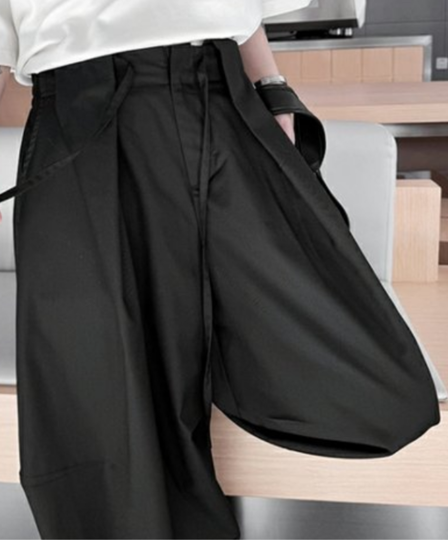 casual drape parachute wide pants EN2092