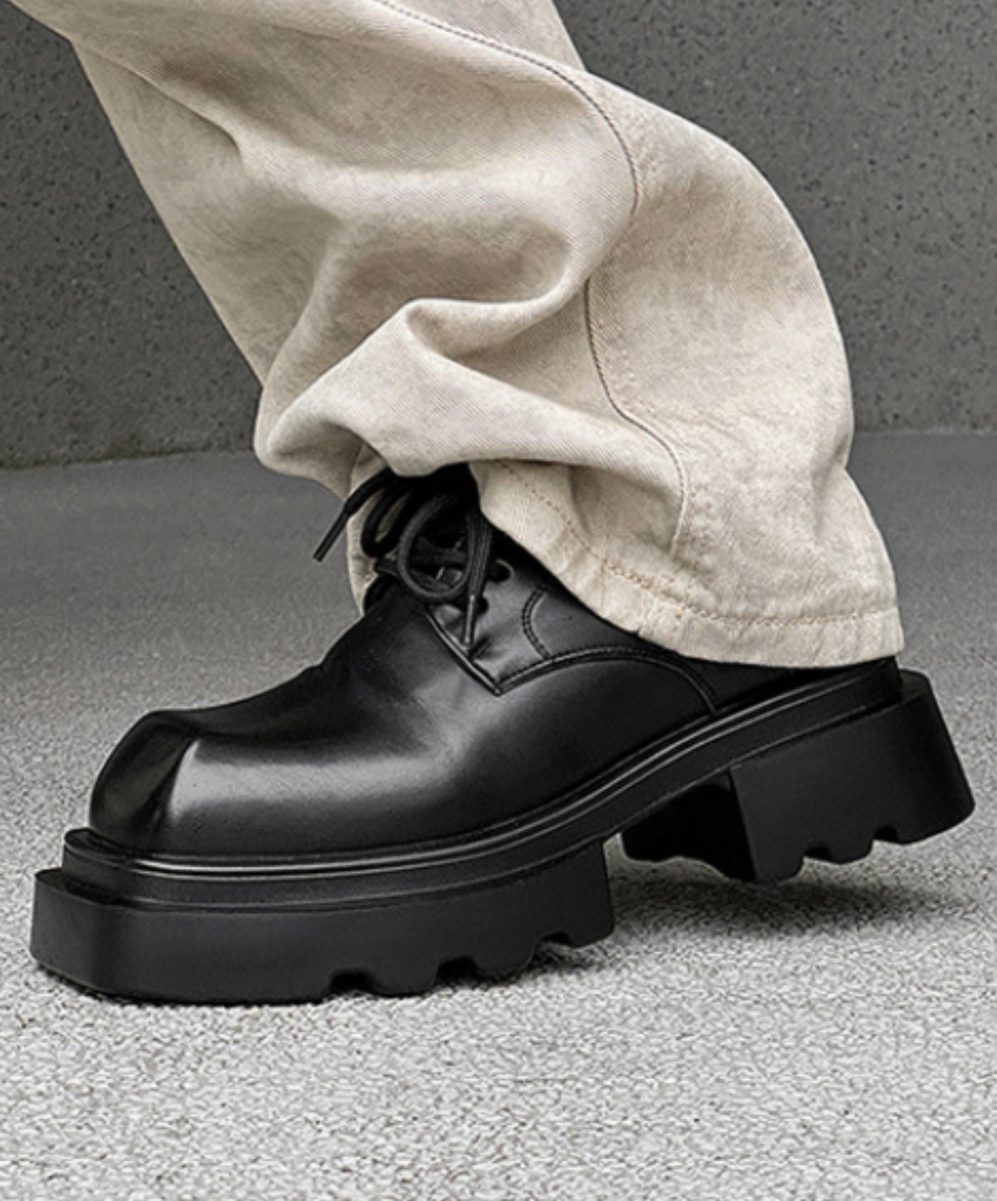 lace-up square toe shoes EN2378
