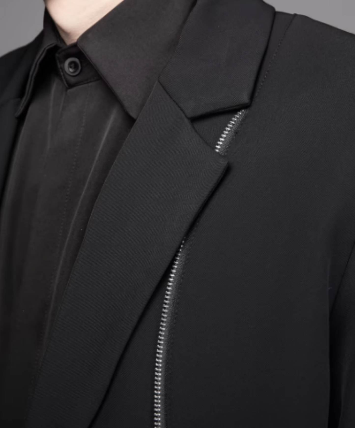 punk style asymmetrical zipper jacket EN2801