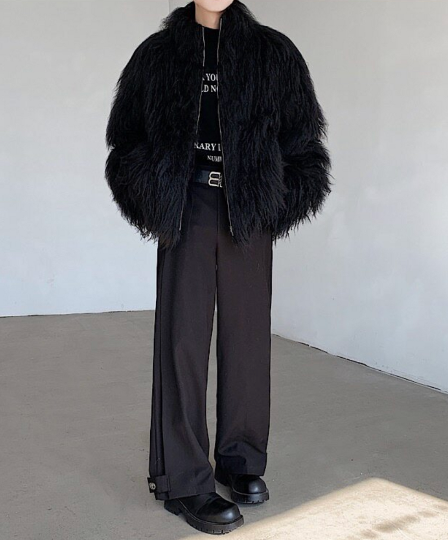 faux mink fur padding jacket EN2623