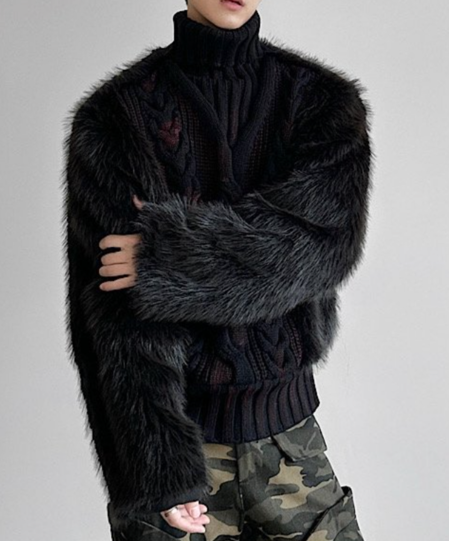 twisted turtleneck sweater EN2604