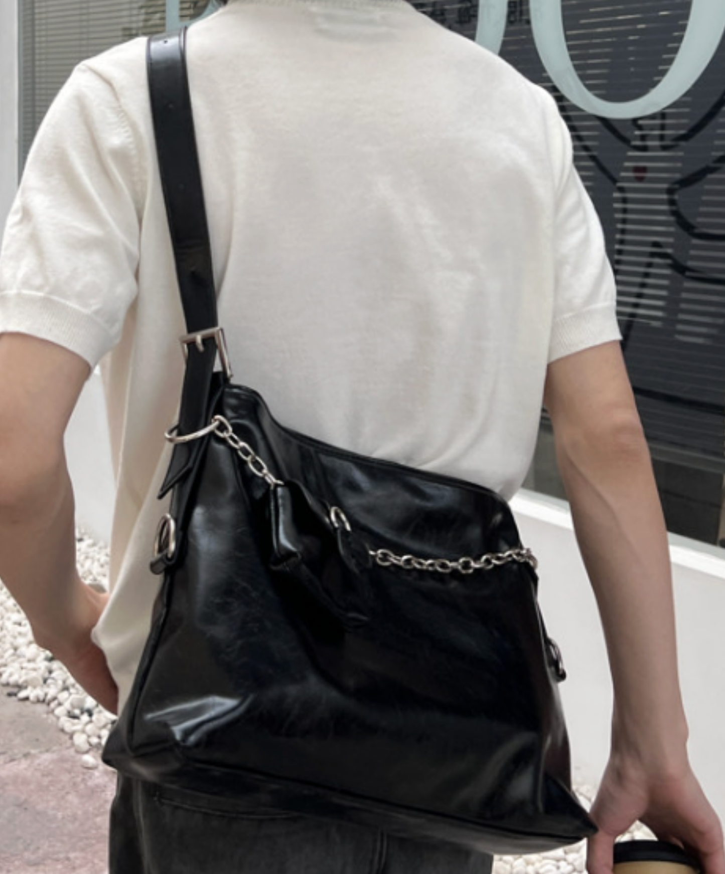 dark crossbody tote bag EN2729