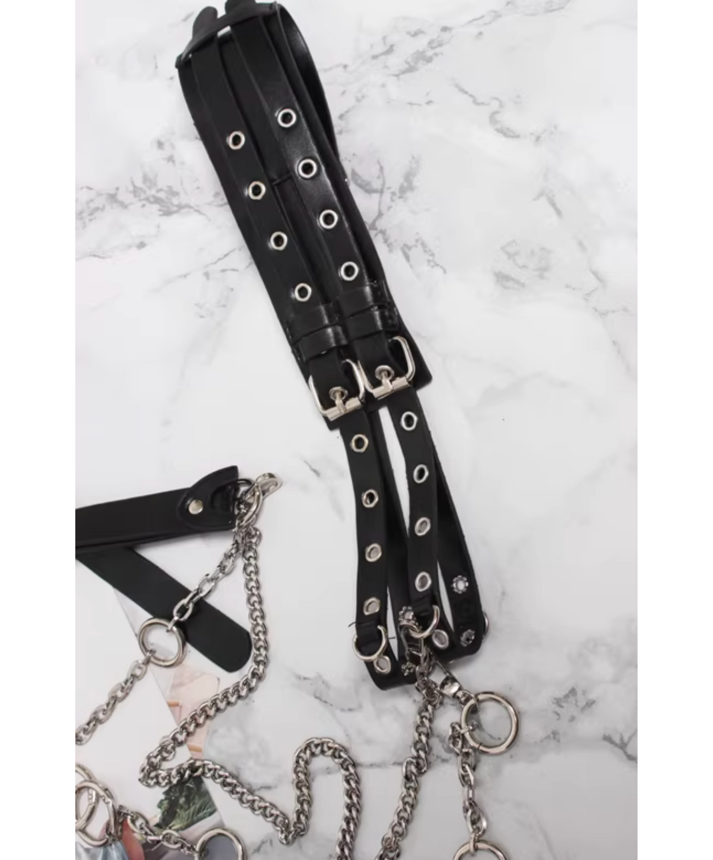 punk-style off-shoulder waist chain belt EN2790