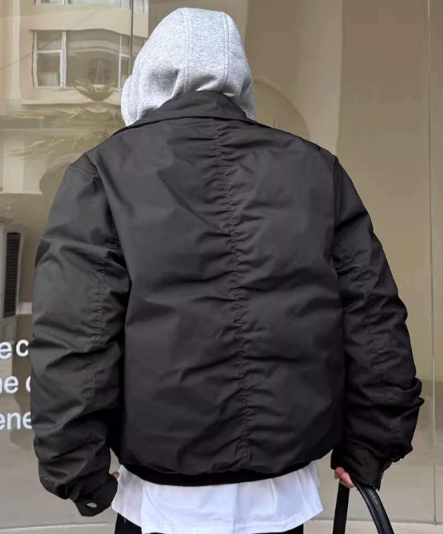 faux two-piece hoodie jacket EN2607