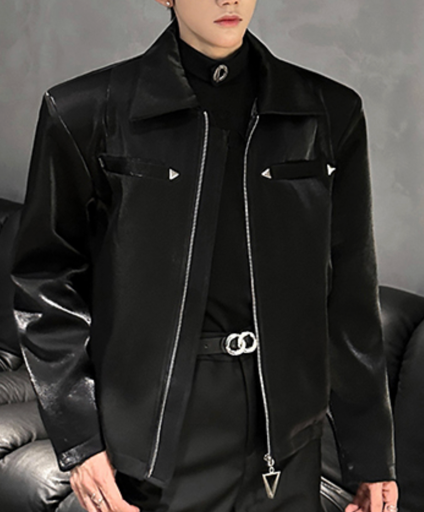 triangle charm zipper jacket EN2473