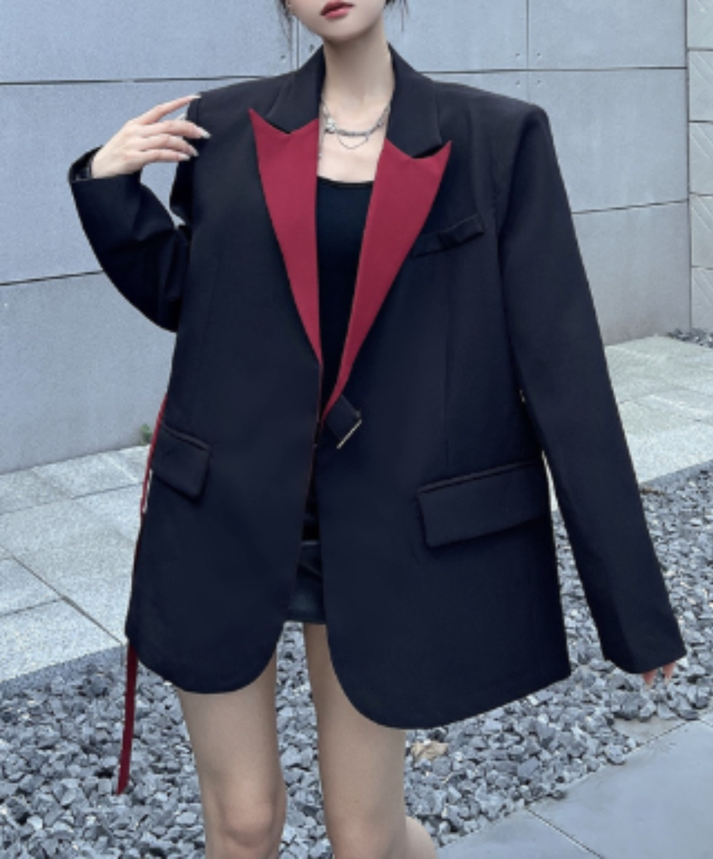 oversized fit with color-blocking jacket EN3165